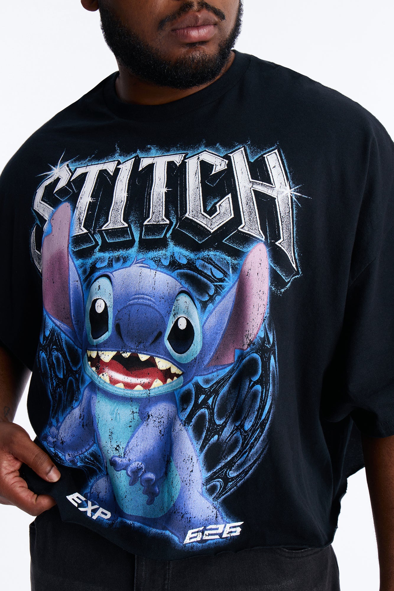 Disney Stitch Short Sleeve Tee - Black Fashion Nova