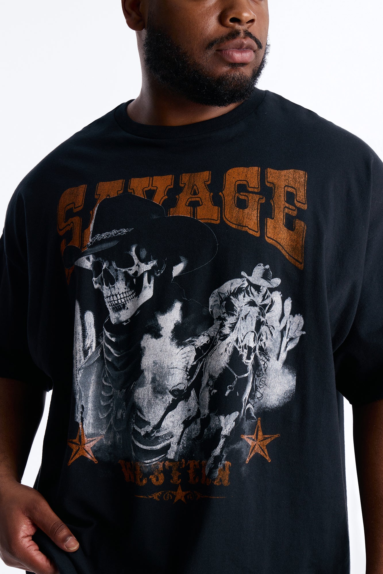 Savage Urban Outlaw Oversized Short Sleeve Tee - Black Fashion Nova