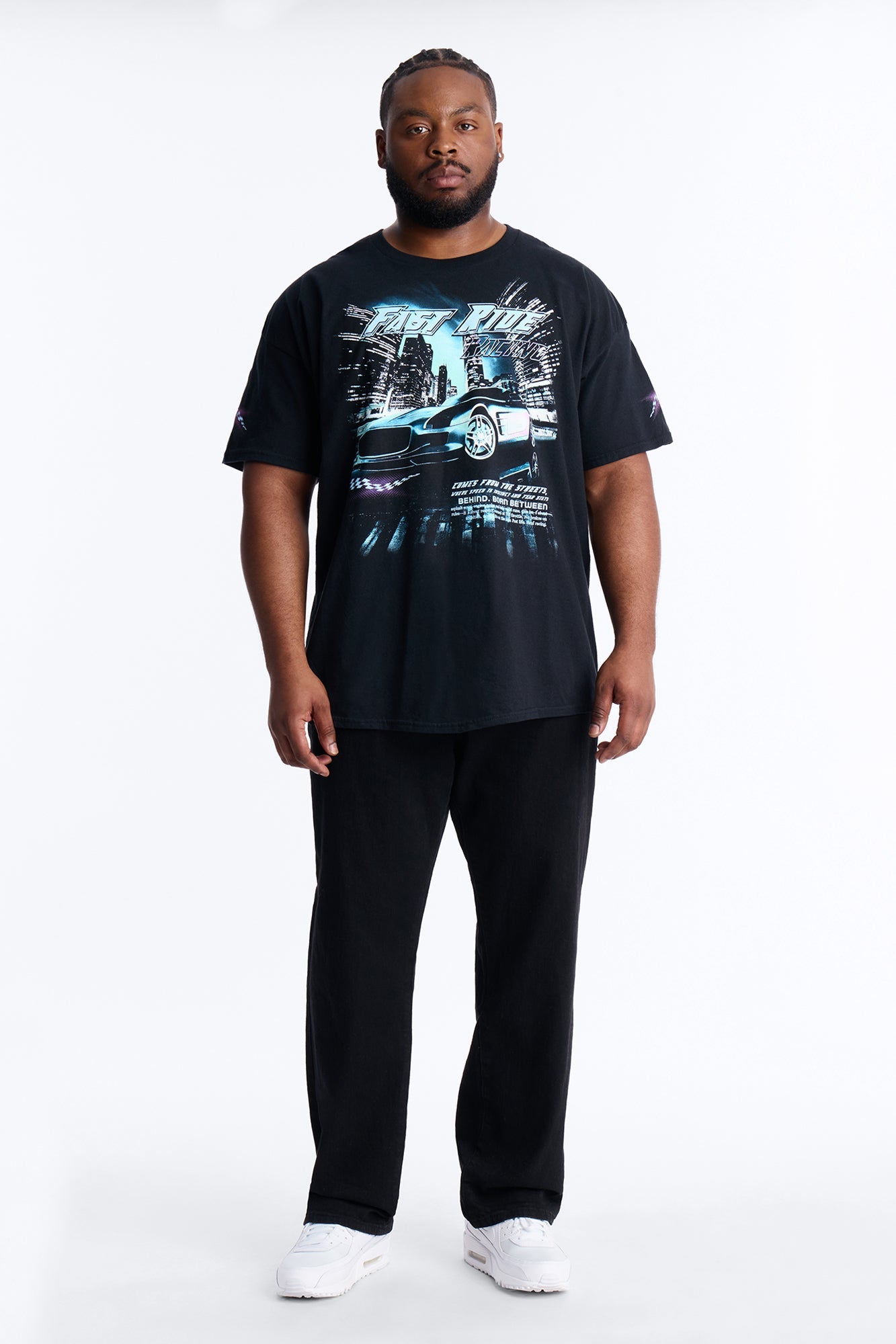Fast Ride Racing Short Sleeve Tee - Black Fashion Nova