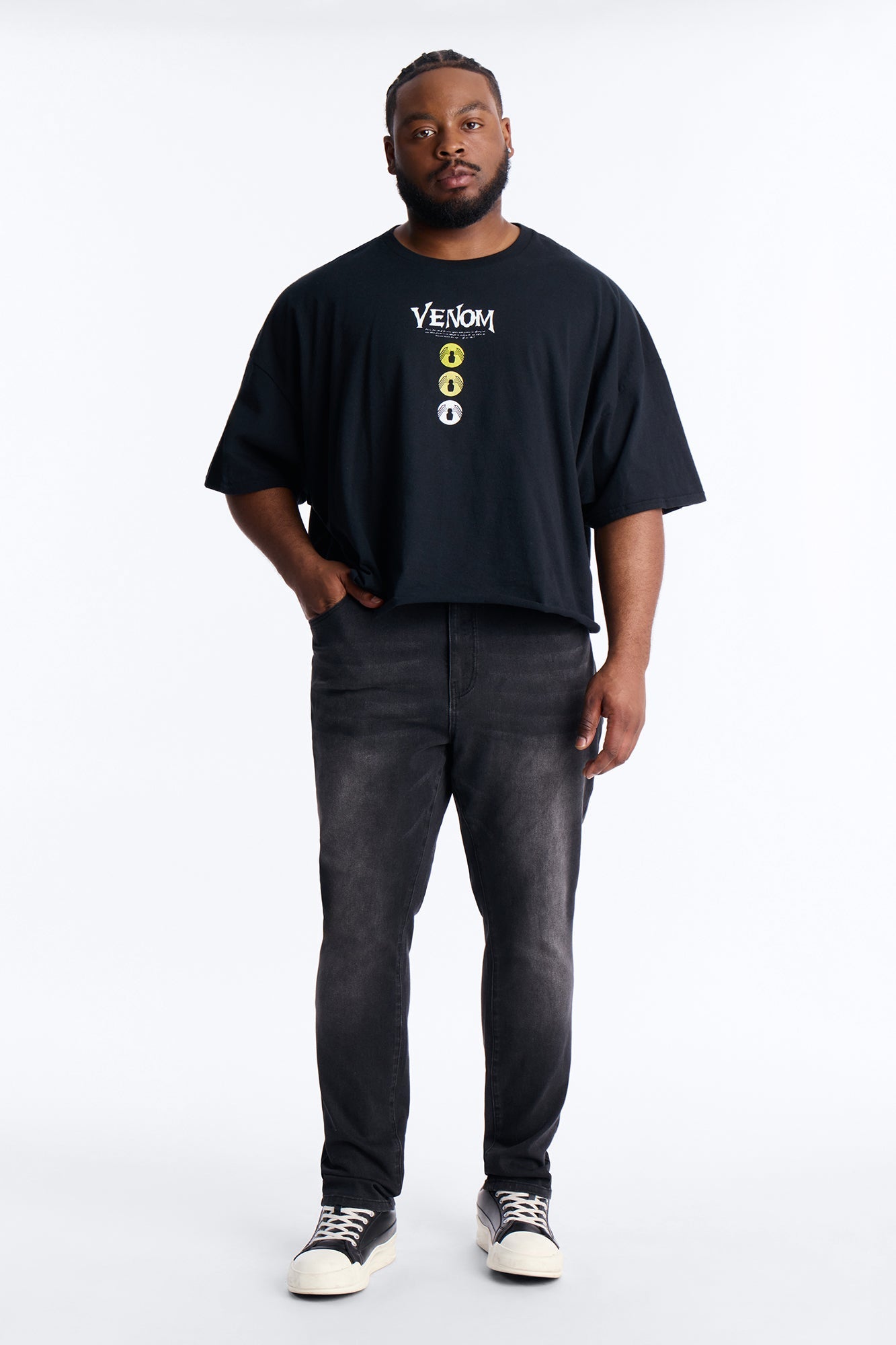 Venom The Anti Hero Boxy Short Sleeve Tee - Black Fashion Nova