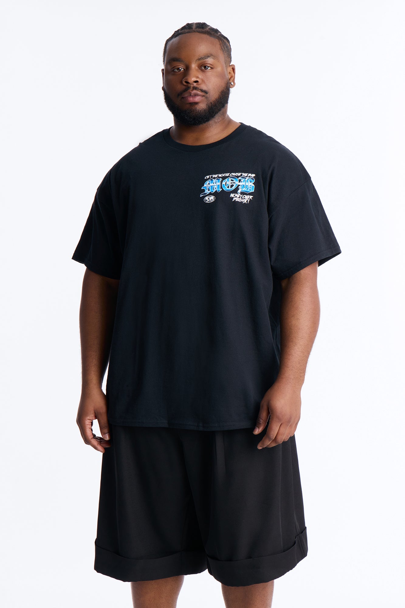 Cut The Noise Oversized Short Sleeve Tee - Black Fashion Nova