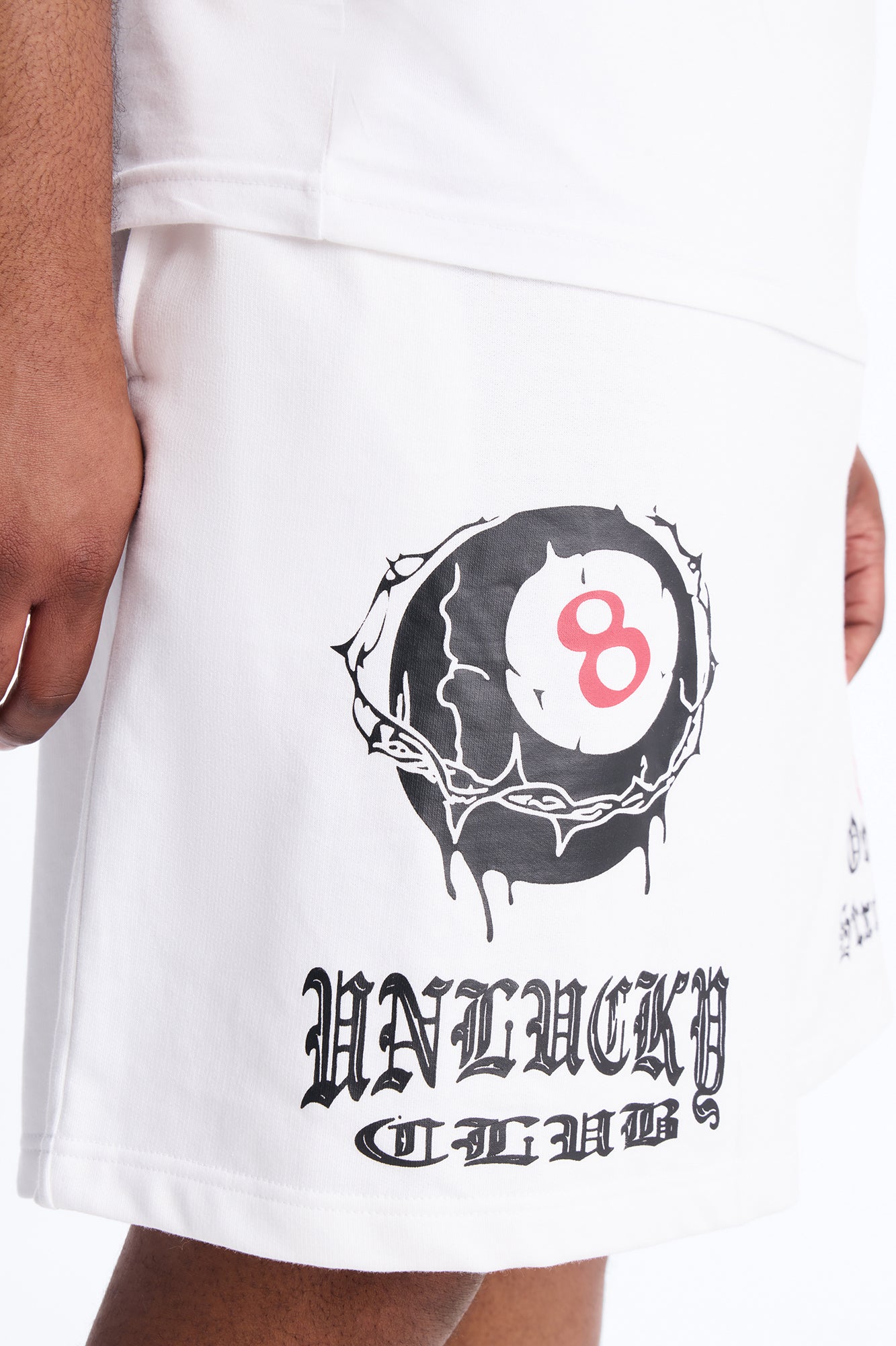 Unlucky Club Sweatshorts - White Fashion Nova