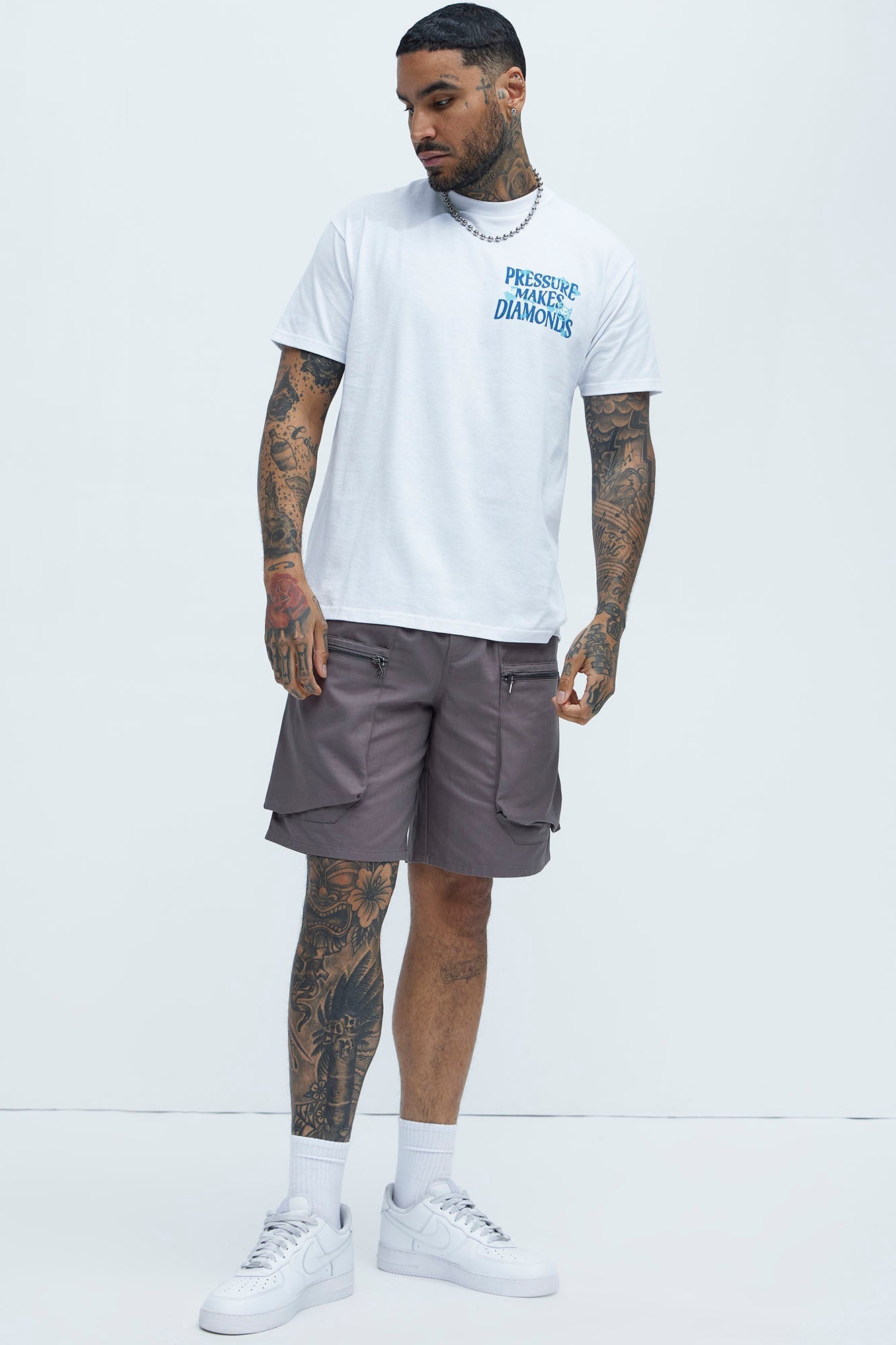 Make Diamonds Short Sleeve Tee - White Fashion Nova