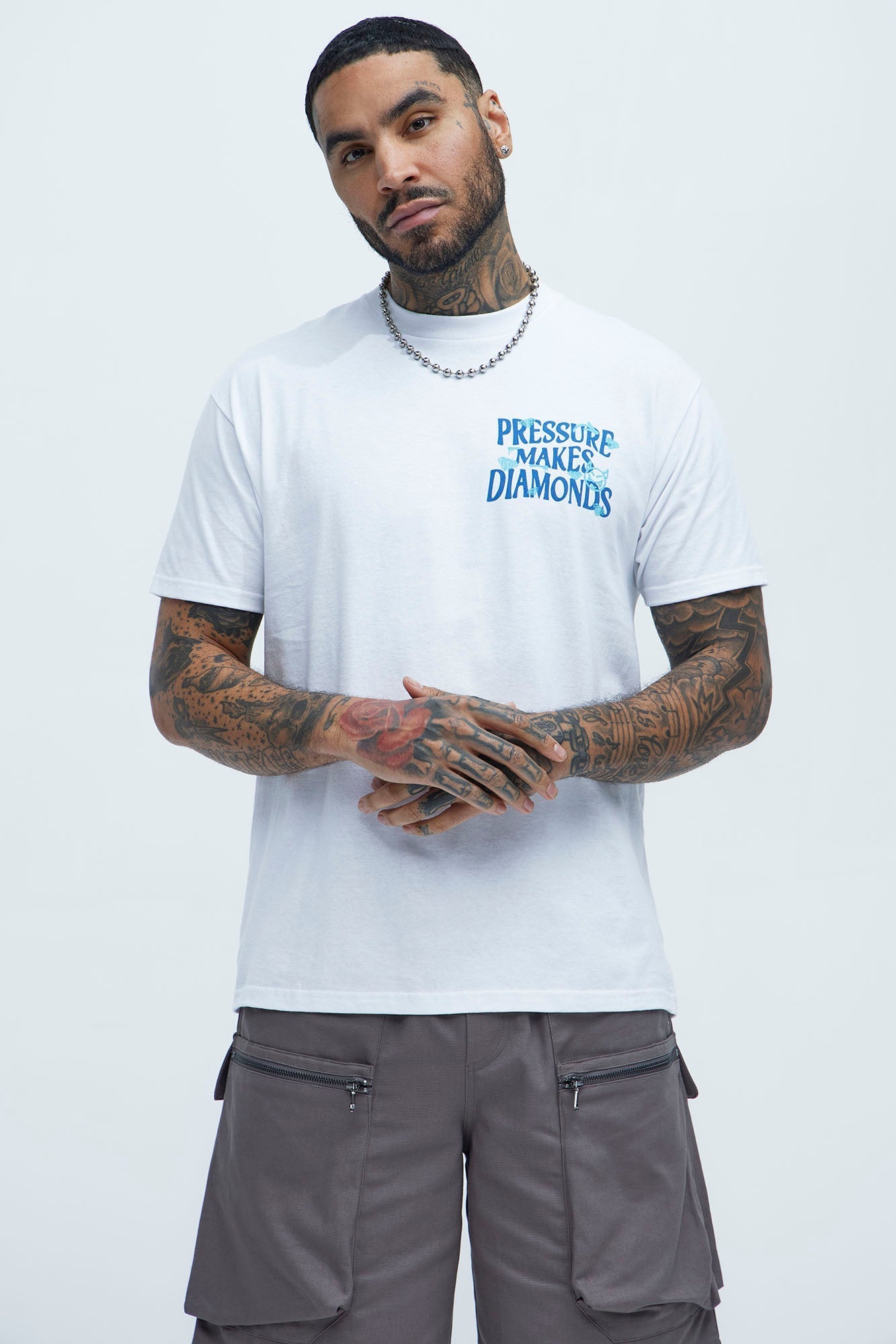 Make Diamonds Short Sleeve Tee - White Fashion Nova
