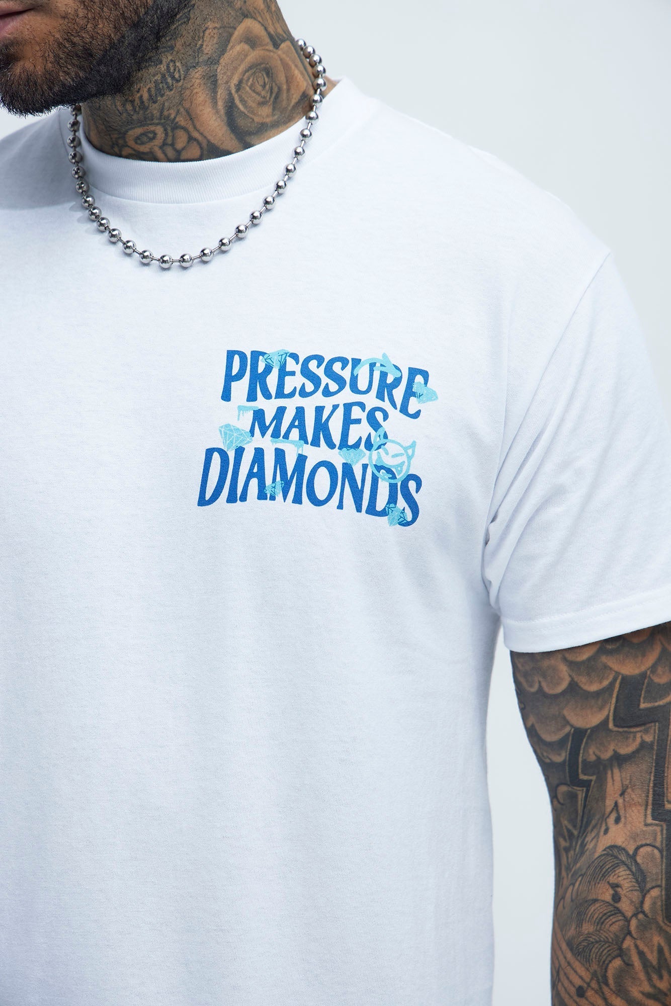 Make Diamonds Short Sleeve Tee - White Fashion Nova