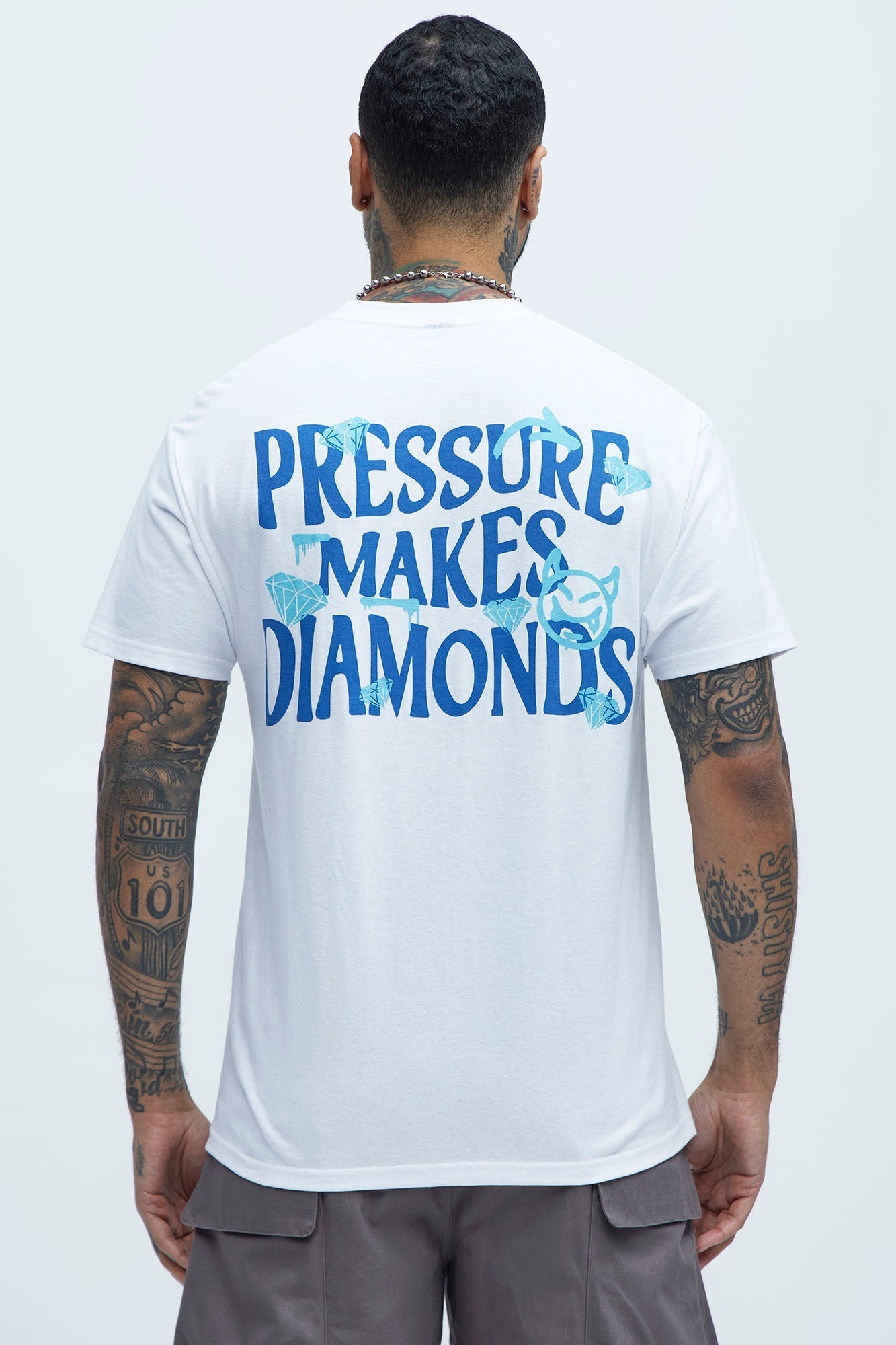 Make Diamonds Short Sleeve Tee - White Fashion Nova