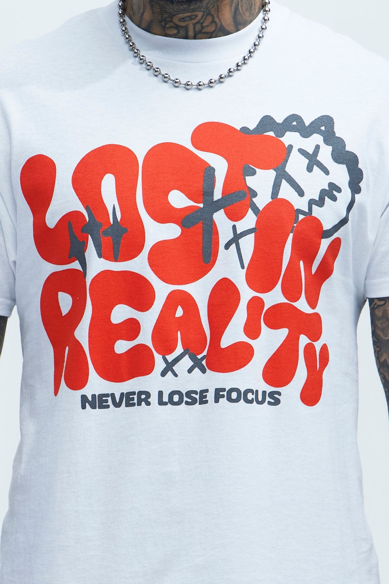 Never Lose Focus Short Sleeve Tee - White Fashion Nova