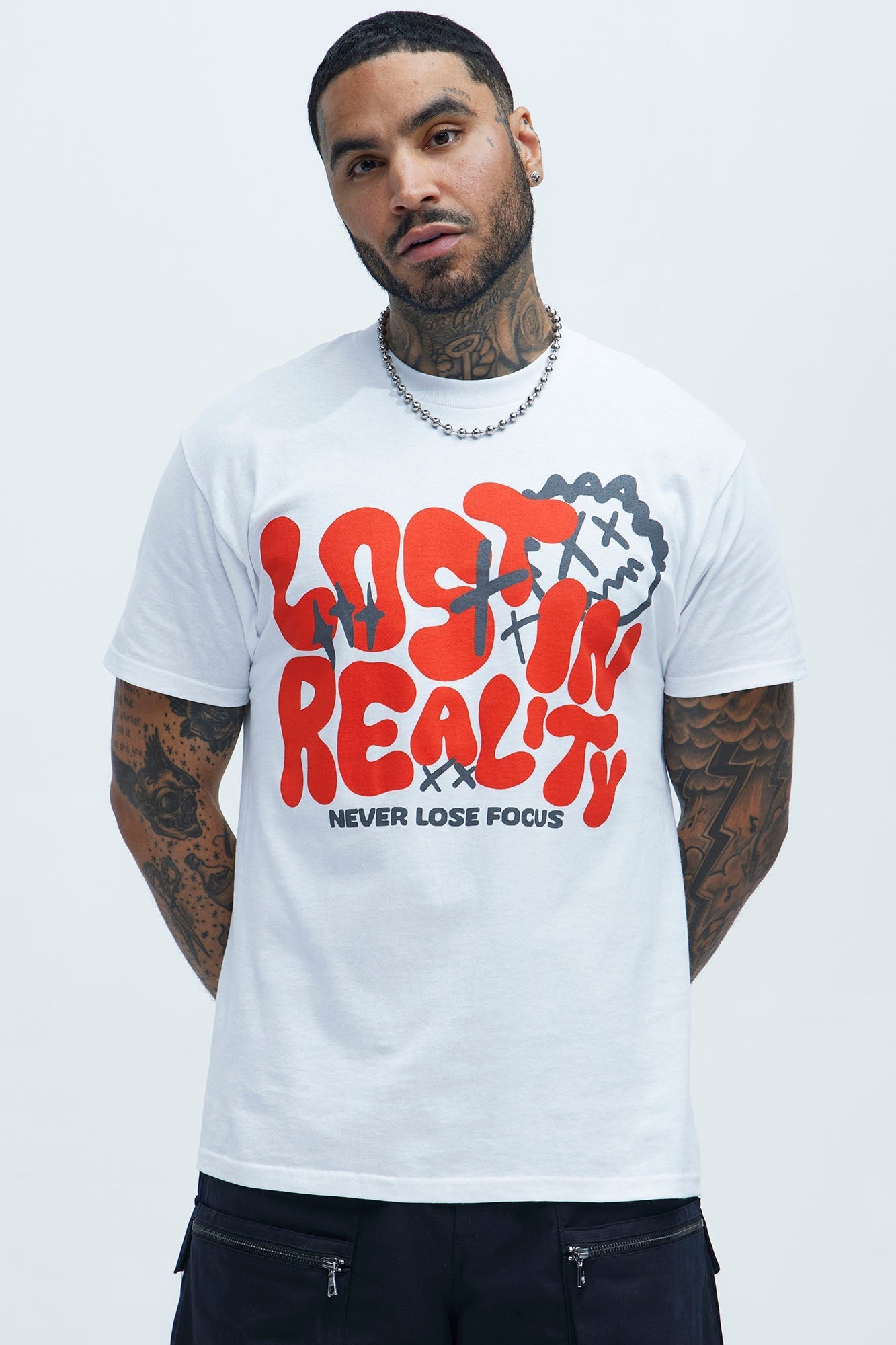 Never Lose Focus Short Sleeve Tee - White Fashion Nova