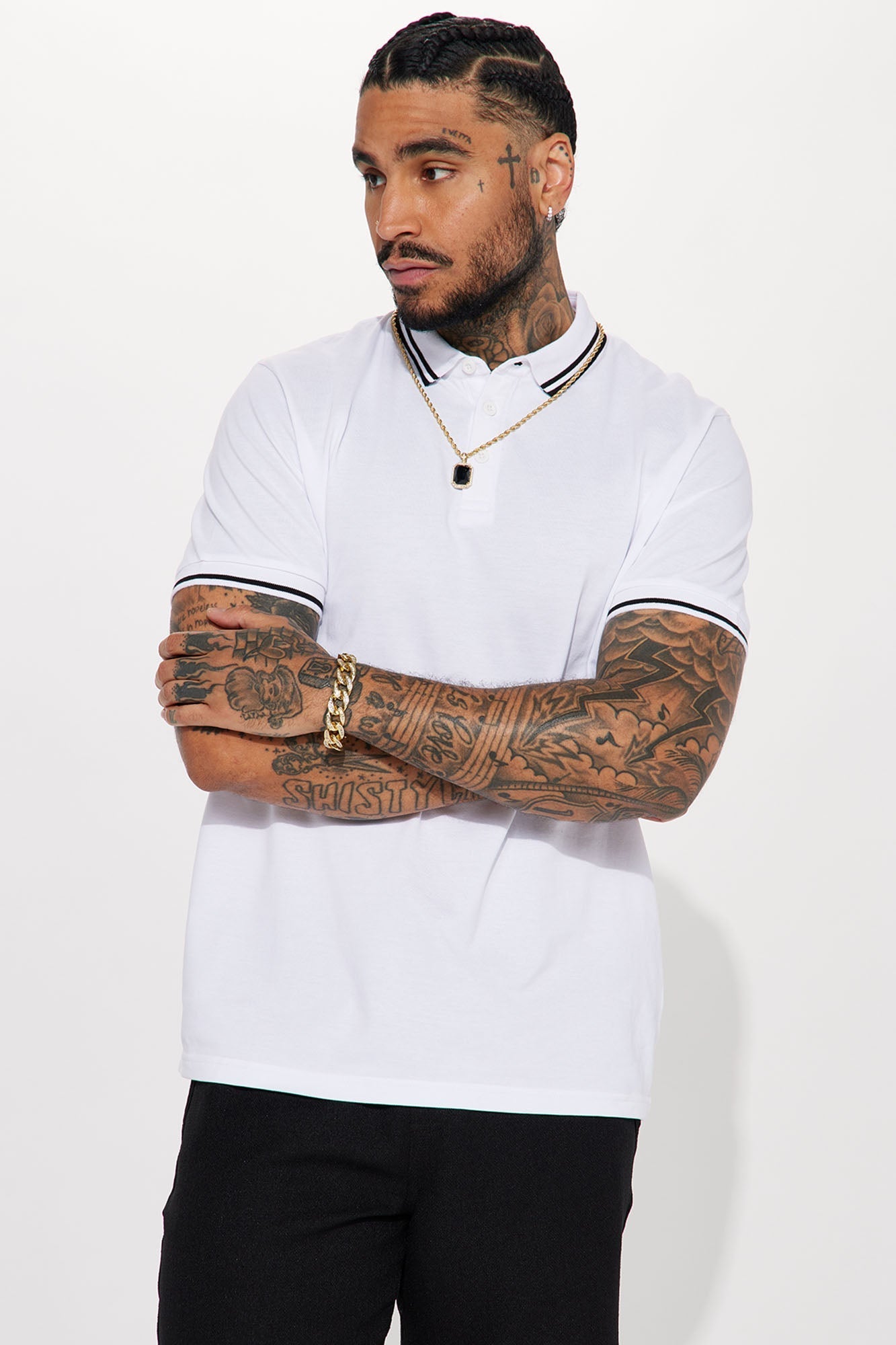 Wilson Short Sleeve Polo - White Fashion Nova
