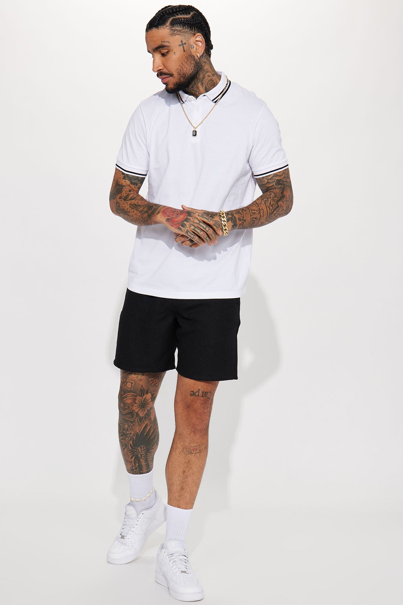 Wilson Short Sleeve Polo - White Fashion Nova