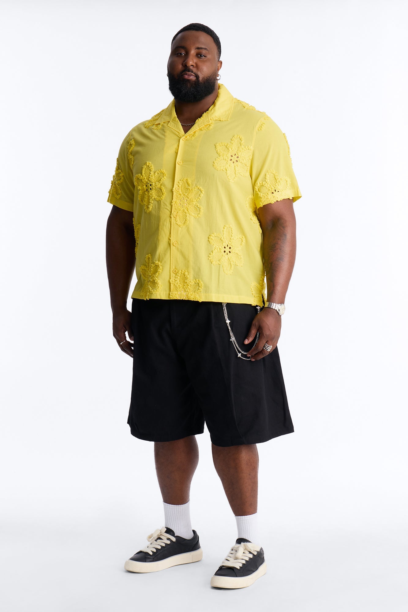 Dusty Bloom Cuban Collar Shirt - Mustard Fashion Nova