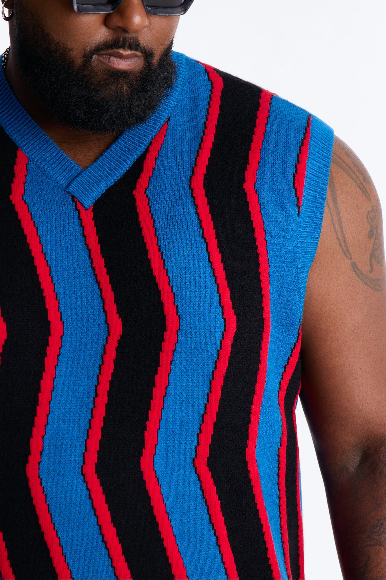 After Midnight Flame Sweater Vest - Blue Fashion Nova