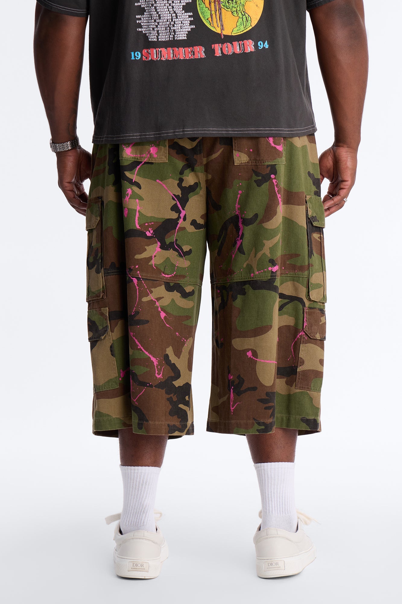 Baggy Art Collide Short - Camouflage Fashion Nova