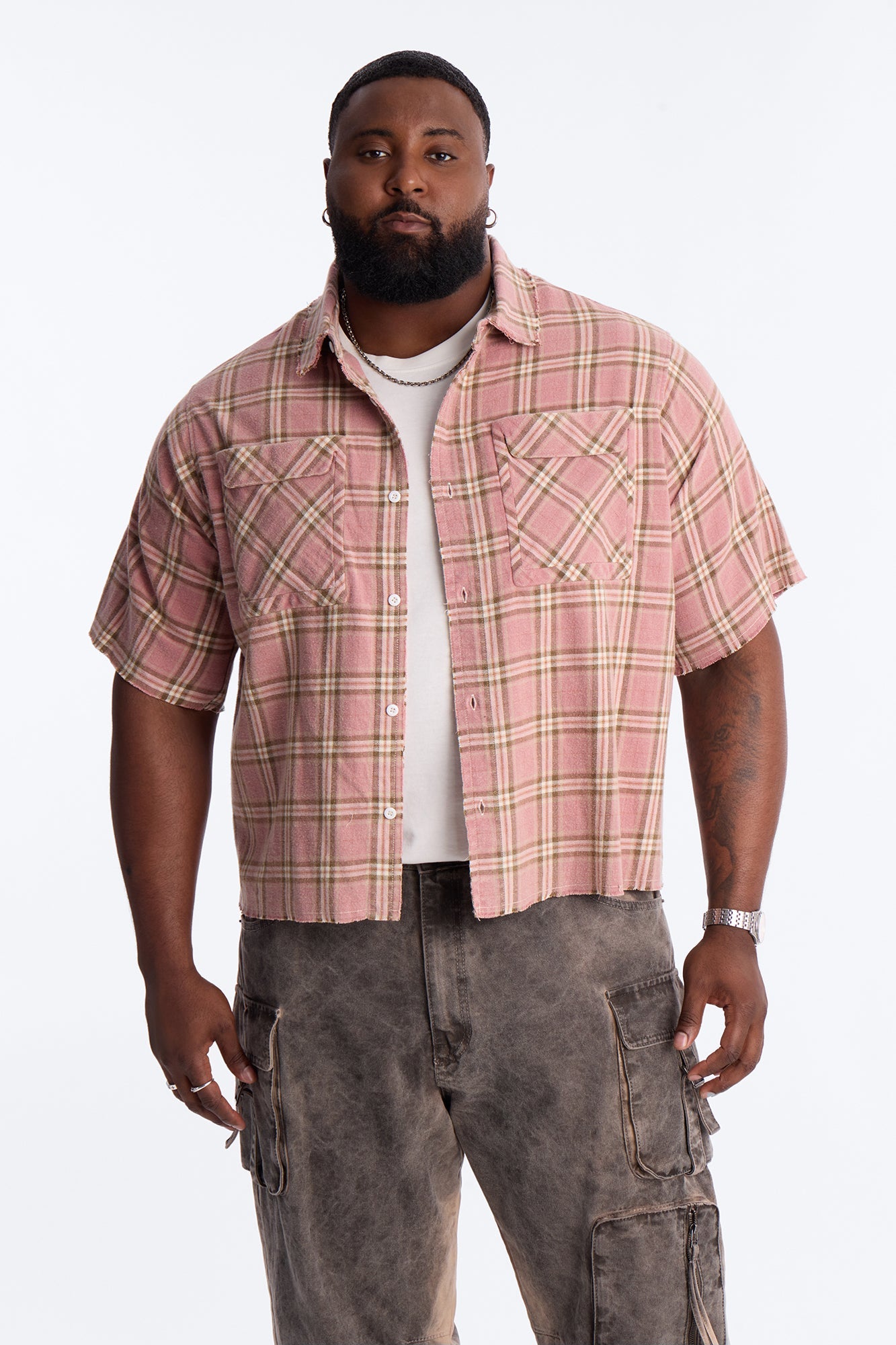 Really Really Flannel Button Up Shirt - Pink Fashion Nova