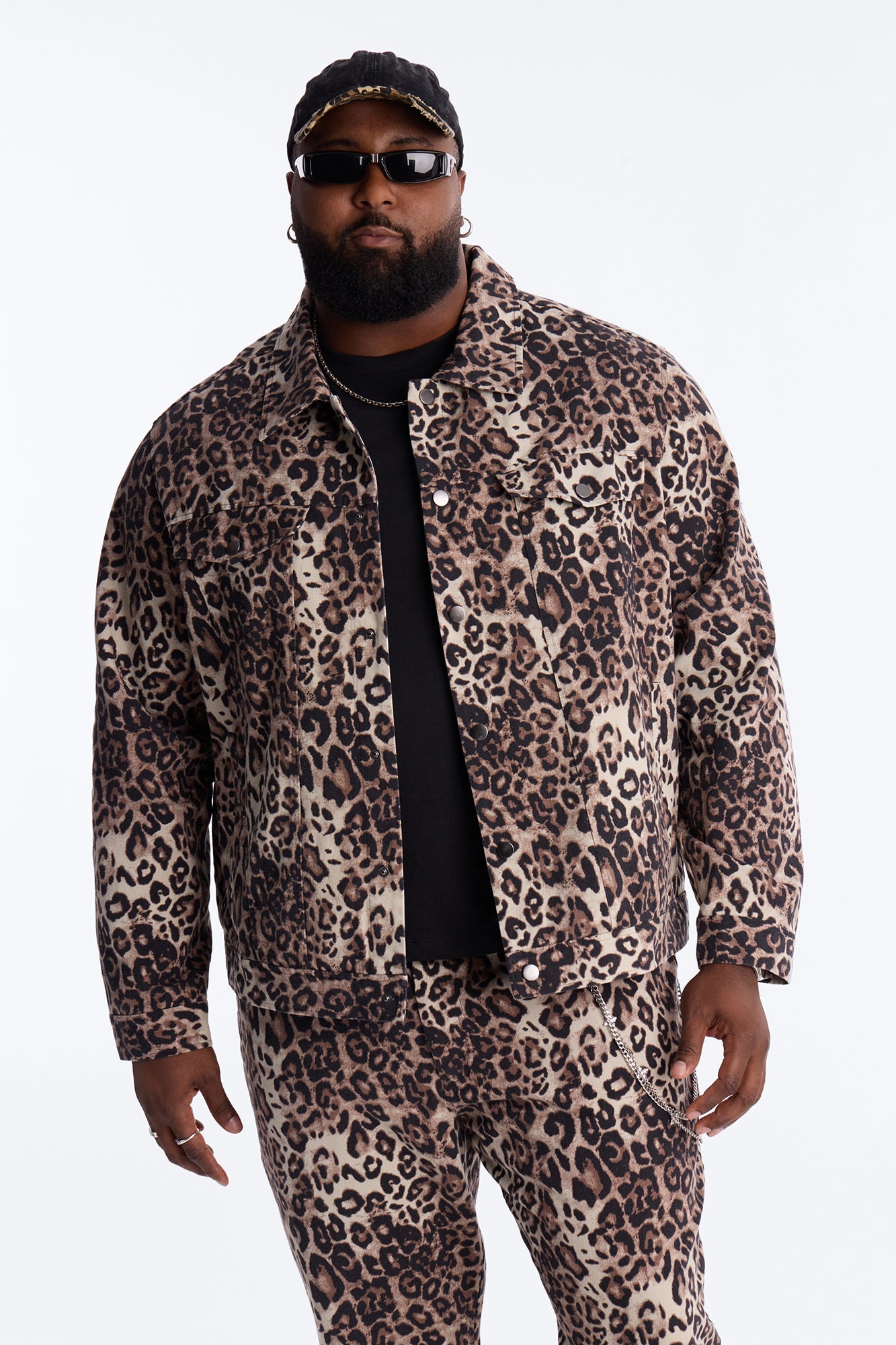 Marcy Wild Leopard Print Trucker Jacket - Brown Fashion Nova