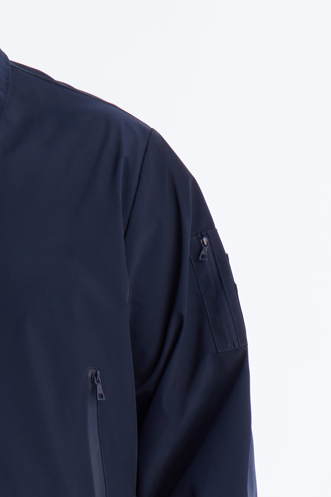 Cropped Relaxed Liberty Zip Bomber Jacket - Navy Fashion Nova