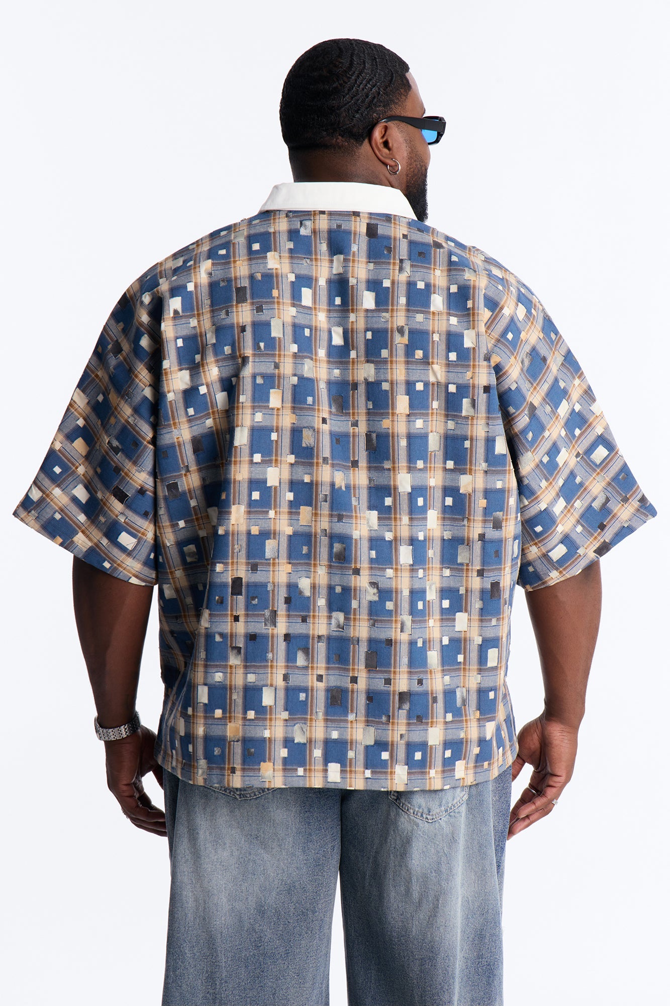 Oversized Dustwave Polo Shirt - Blue Fashion Nova