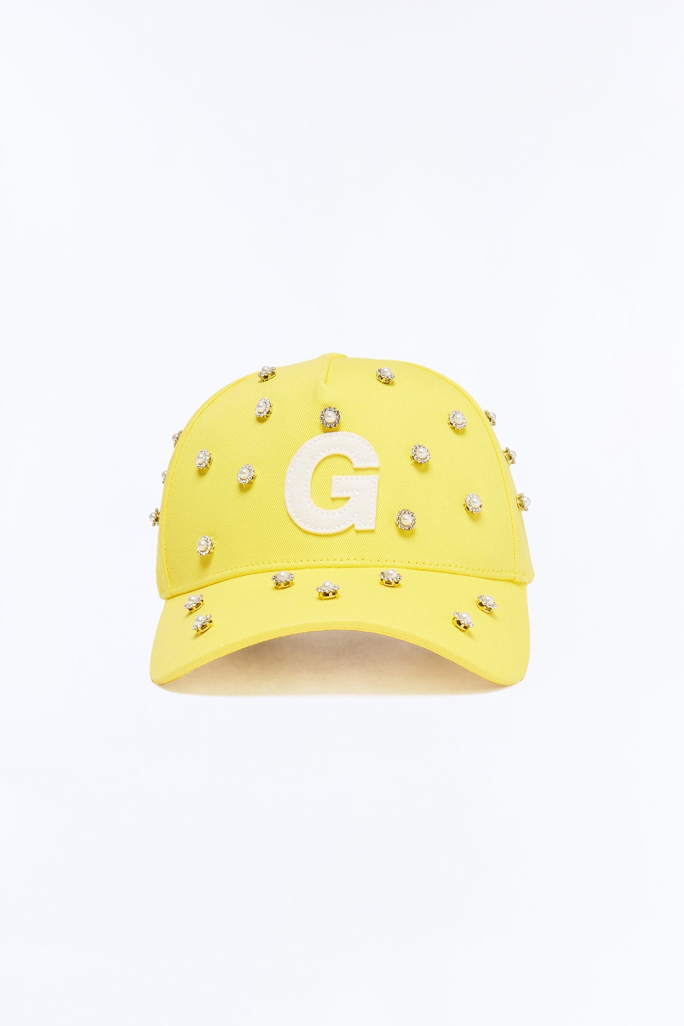 Felt Rhinestone Structured Hat - Yellow Fashion Nova