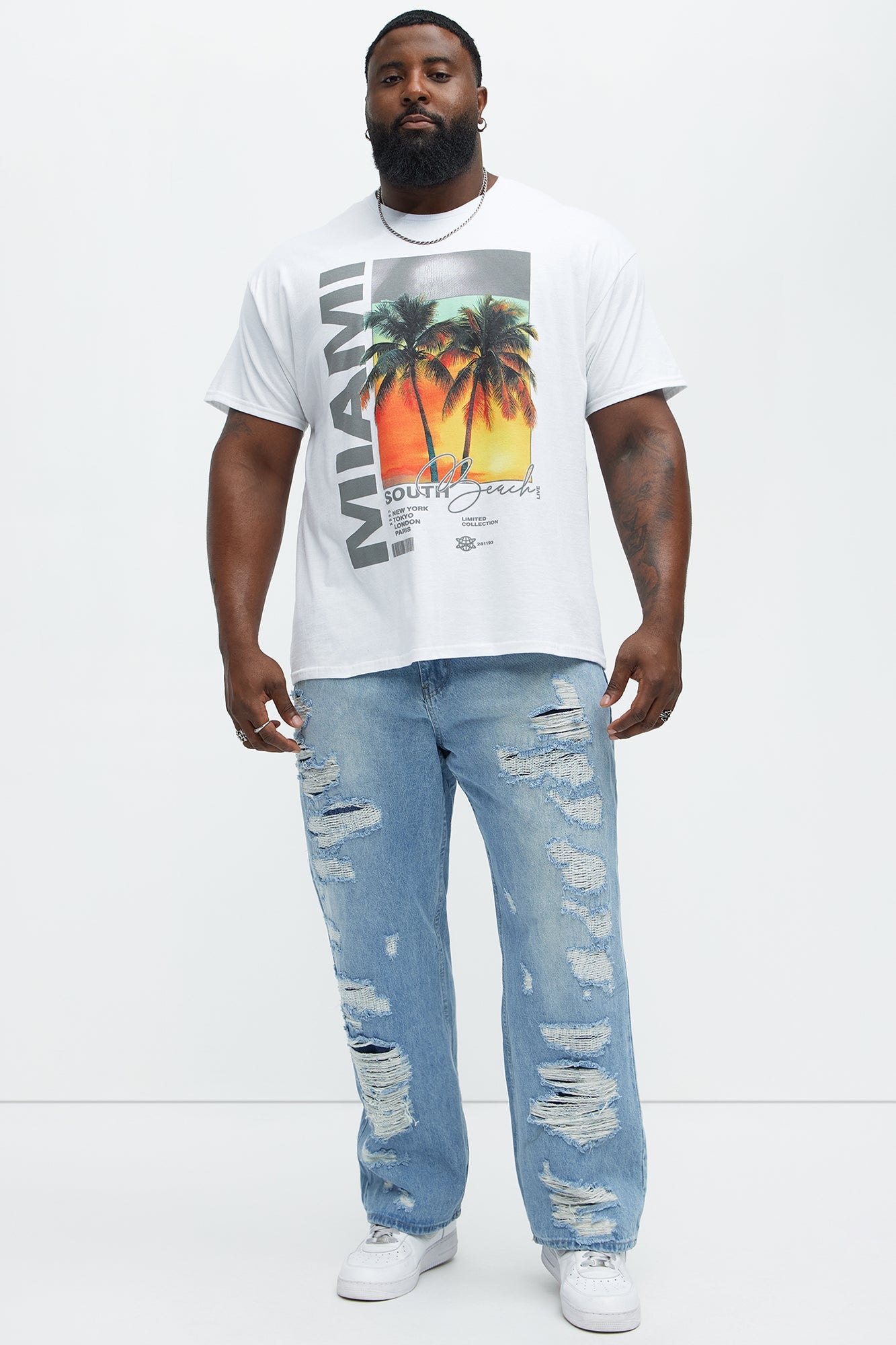 Miami South Beach Short Sleeve Tee - White Fashion Nova