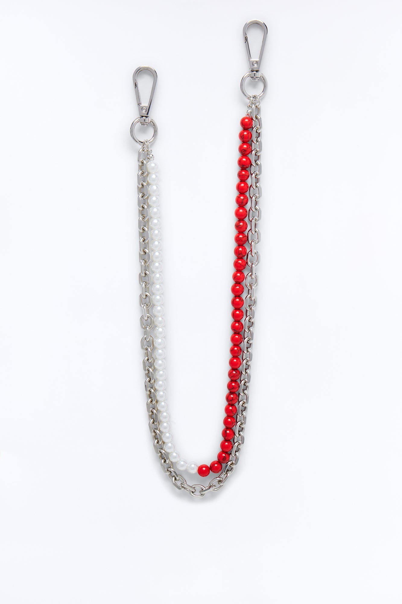 Crimson And Pearl Layered Pant Chain - Silver Fashion Nova