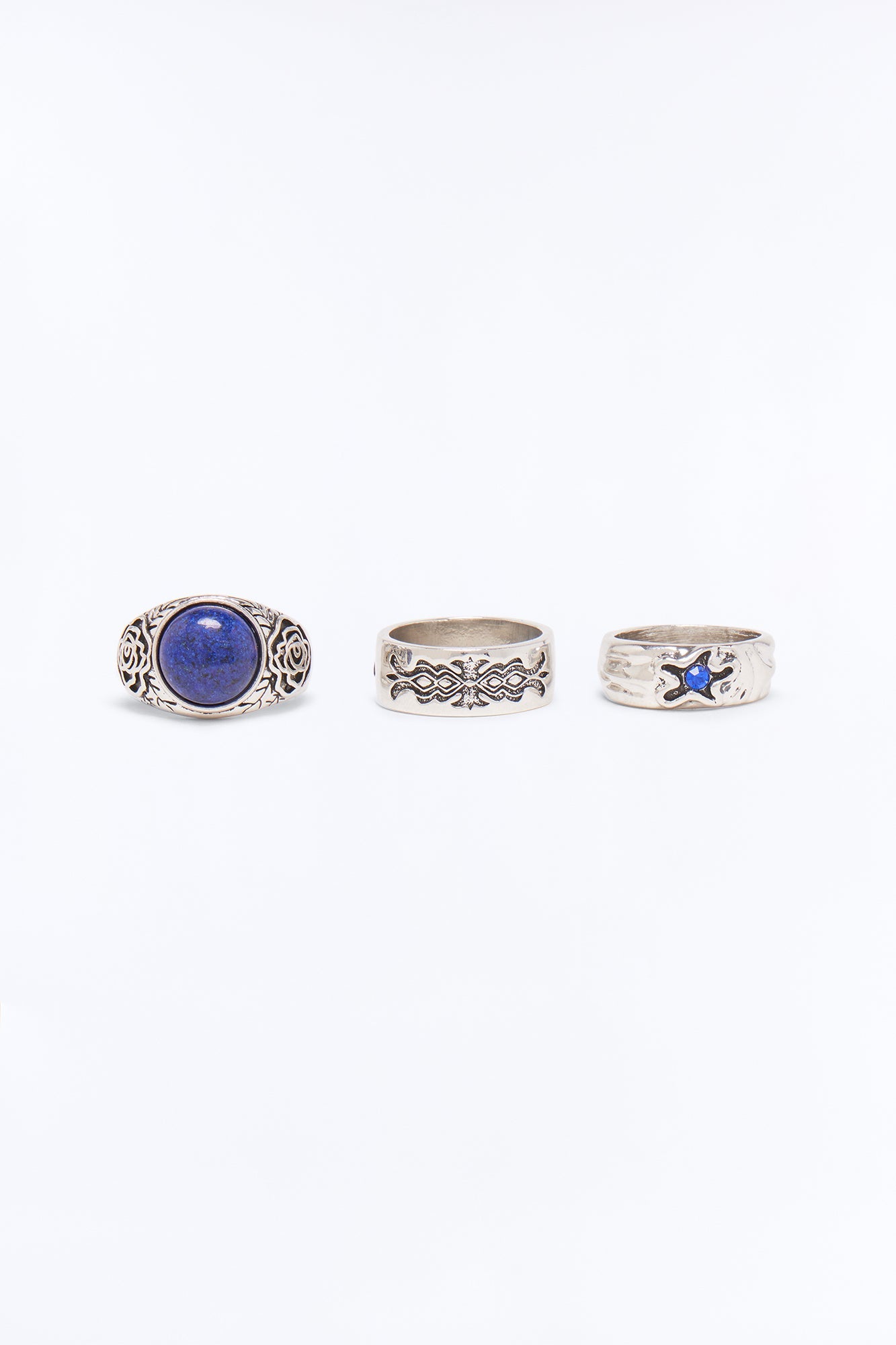 Wistful Night Multi Size Ring Set - Silver Fashion Nova