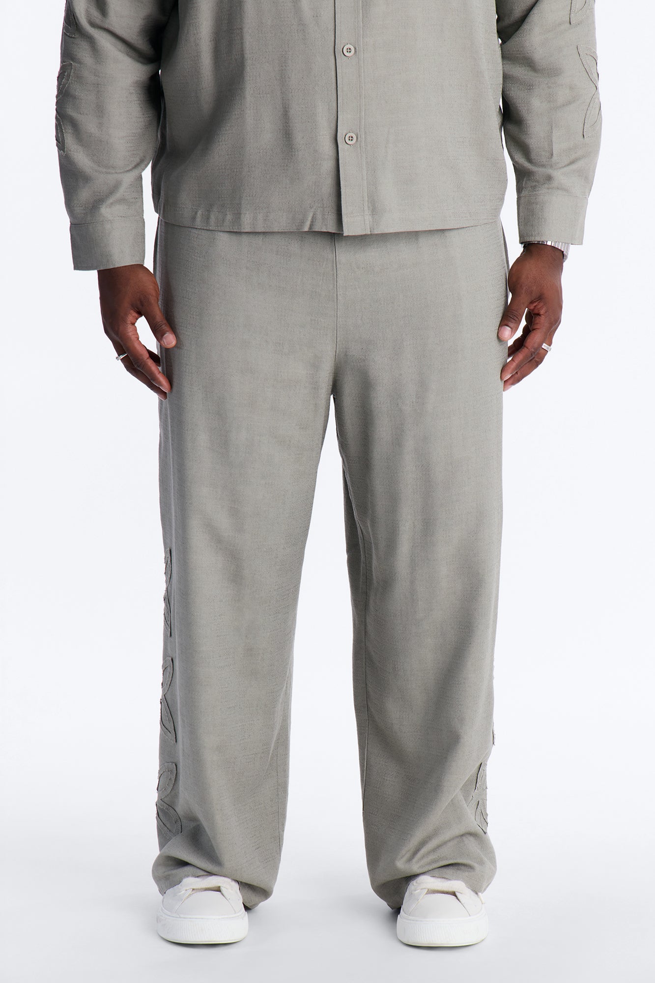 Wide Leg Tropical Fearless Pant - Sage Fashion Nova