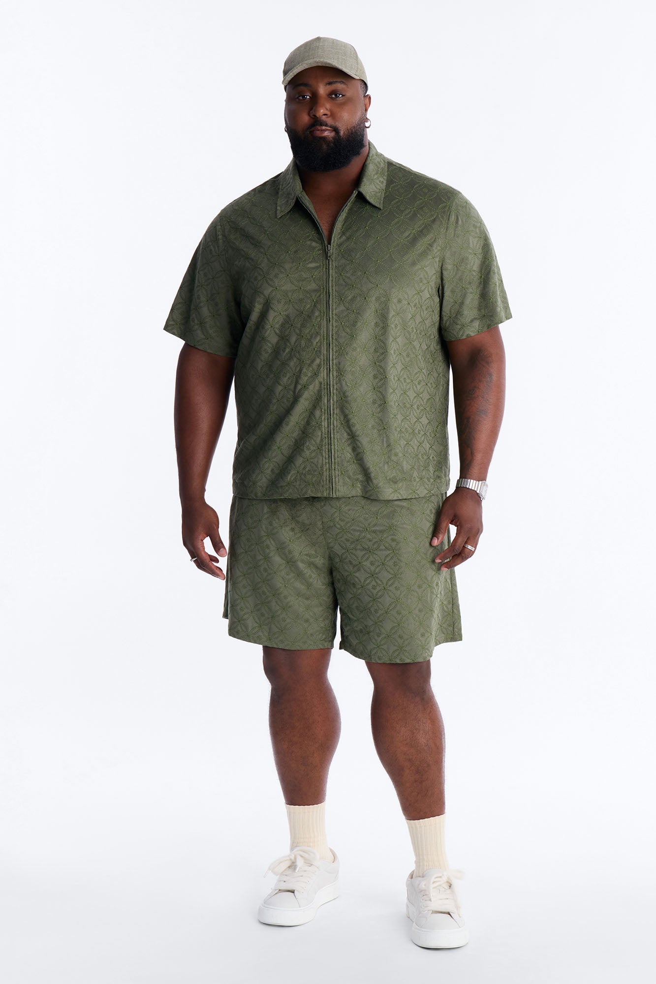 Your Island Zip Up Shirt - Green Fashion Nova