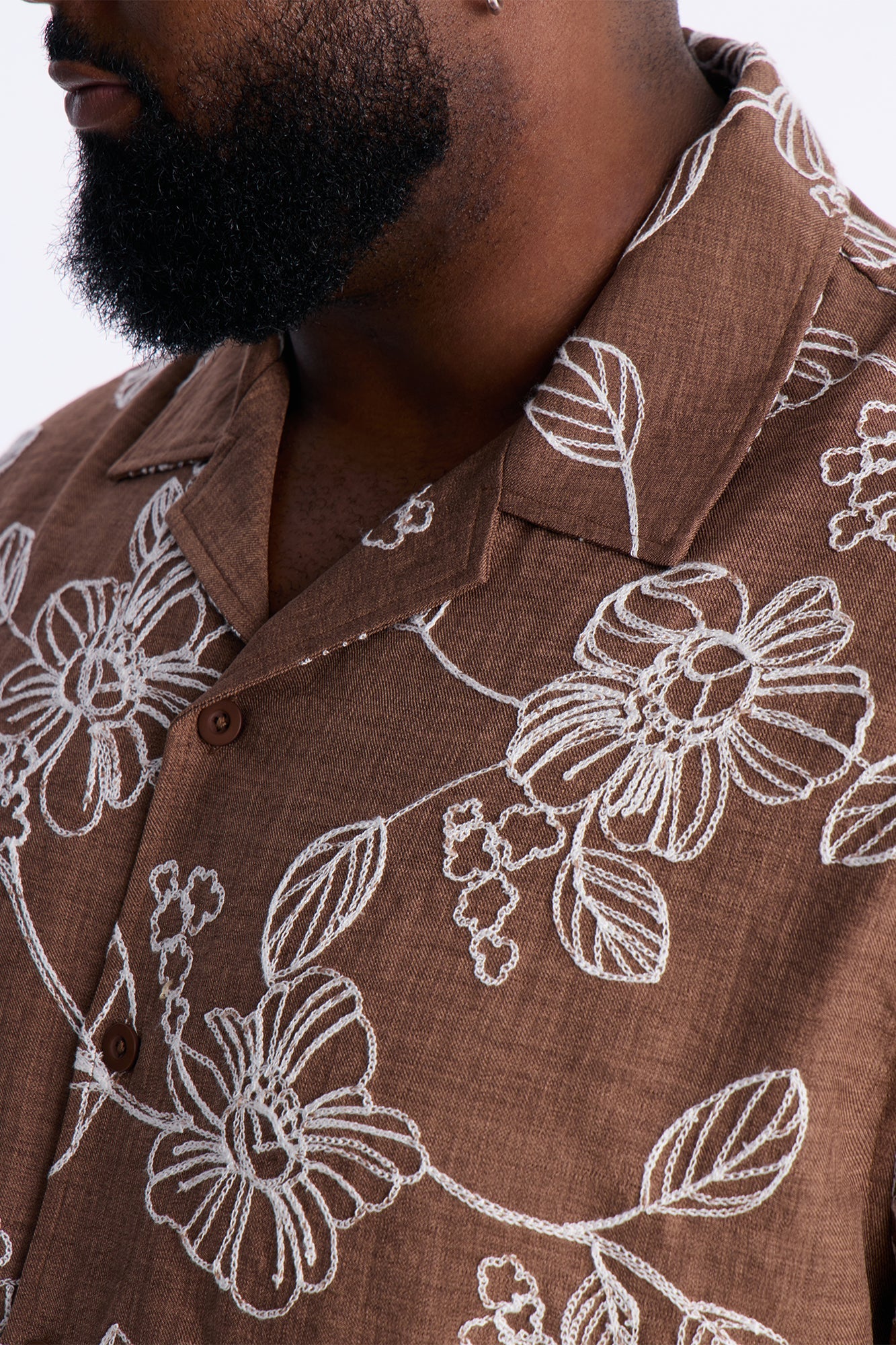Relaxed Cropped After Shore Cuban Button Up Shirt - Brown Fashion Nova