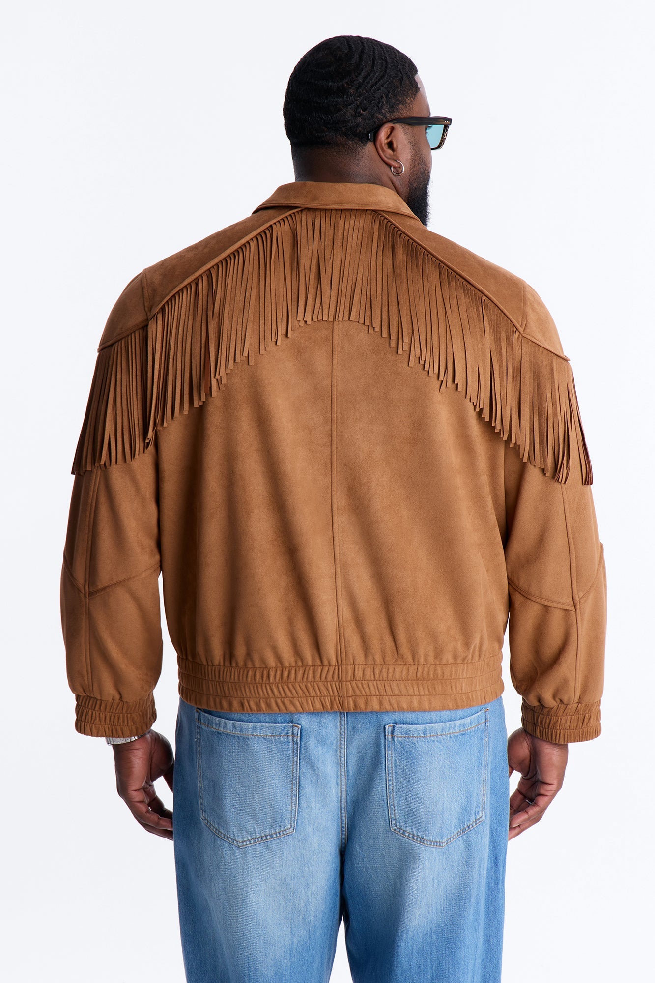 Fringed Festival Grounds Faux Suede Jacket - Camel Fashion Nova