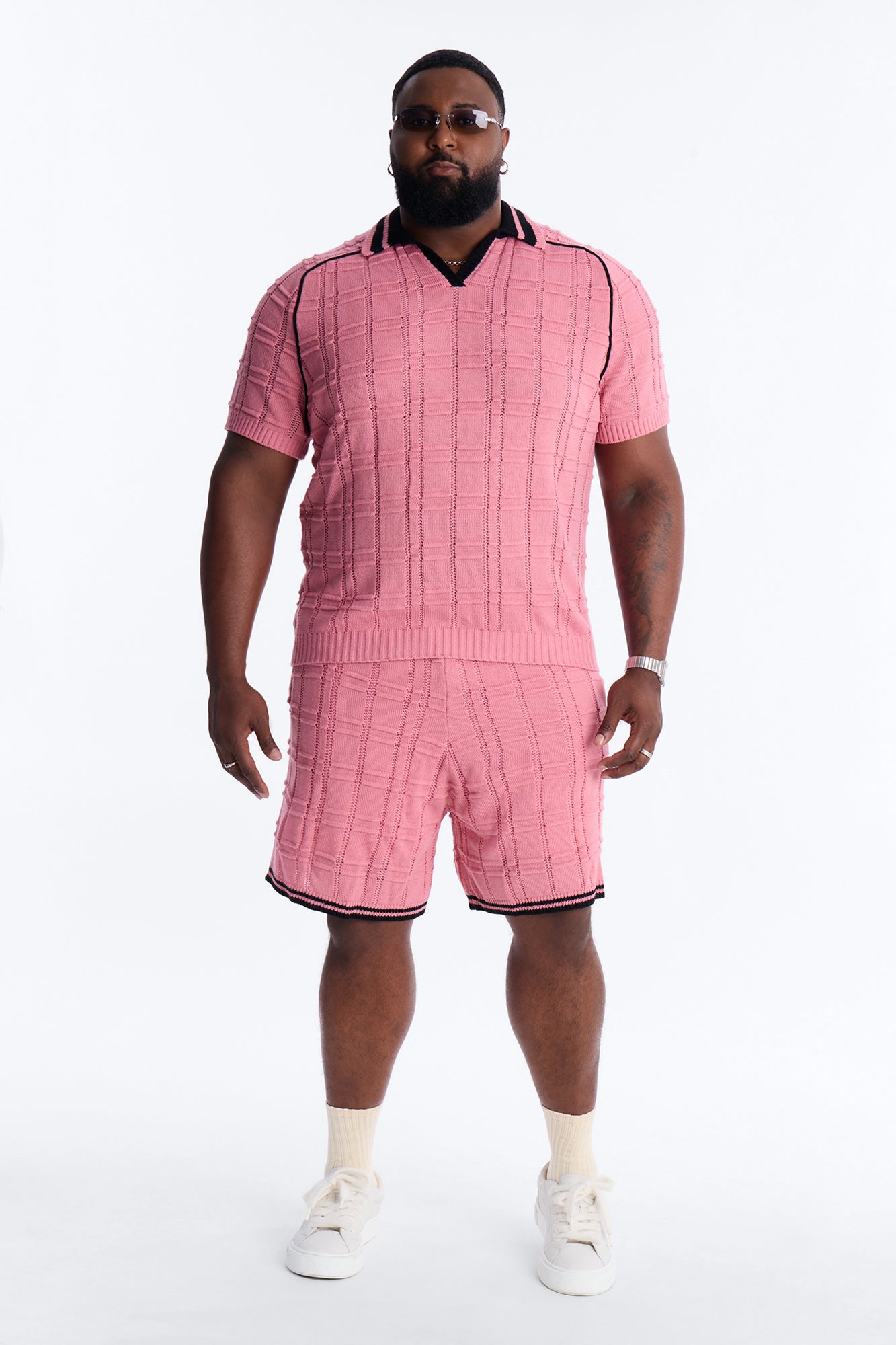 Relaxed Riviera Knit Short - Pink Fashion Nova