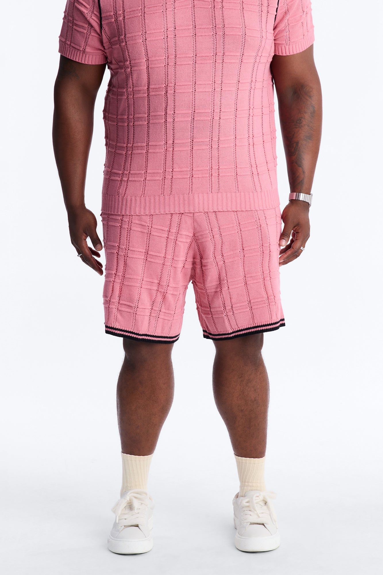 Relaxed Riviera Knit Short - Pink Fashion Nova