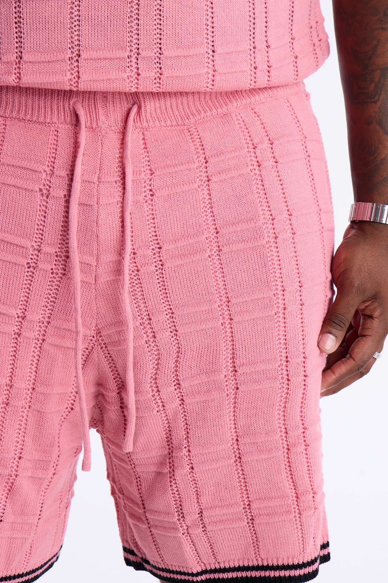 Relaxed Riviera Knit Short - Pink Fashion Nova