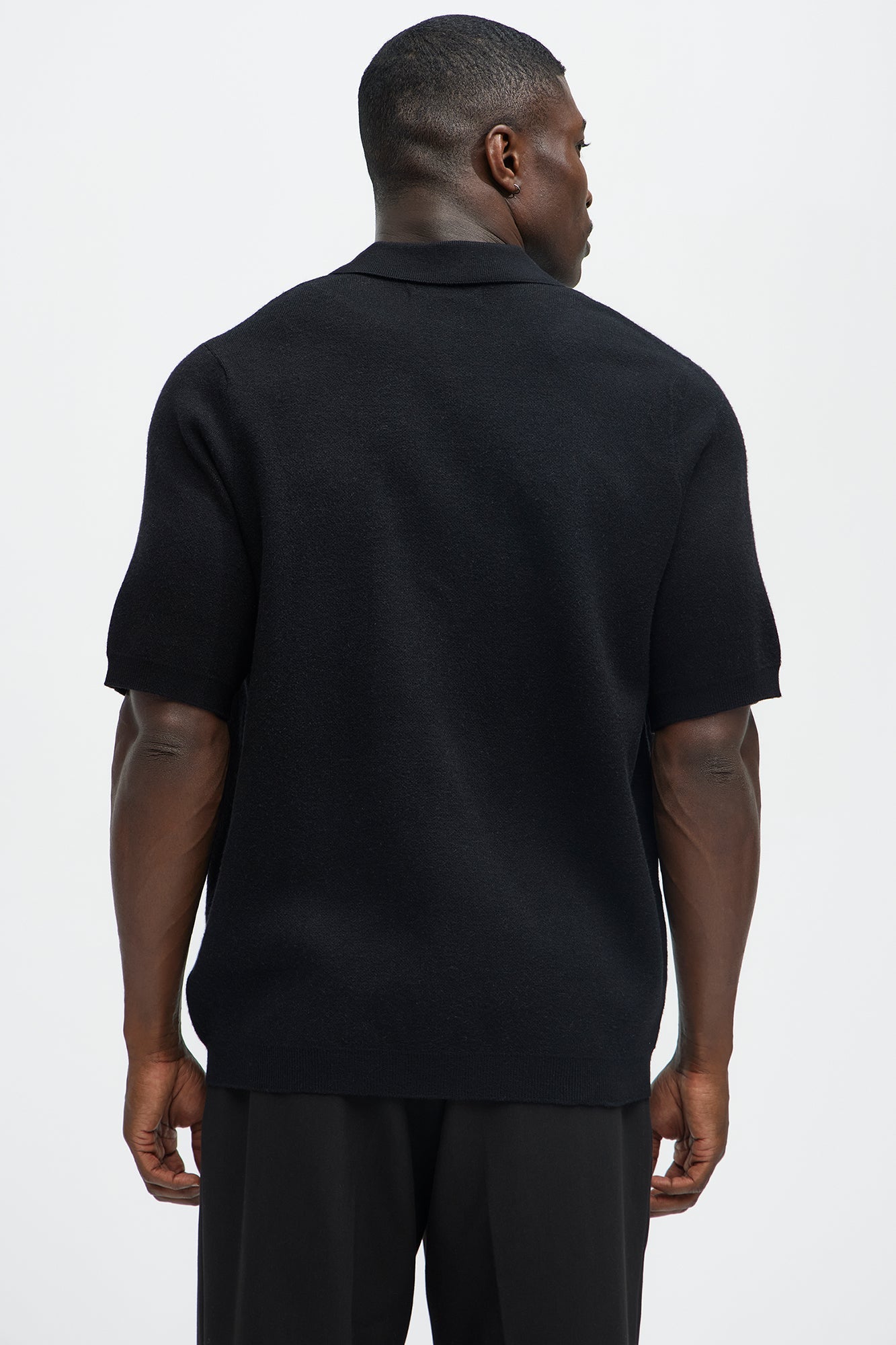 Blane Stripe Short Sleeve Knitted Shirt - Black/combo Fashion Nova