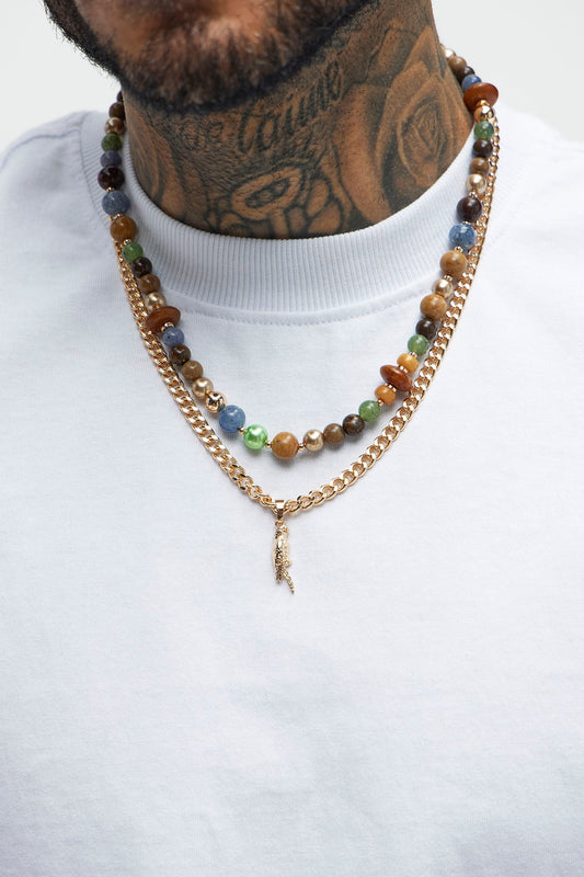 Downing Stacked Necklace - Multi Color Fashion Nova