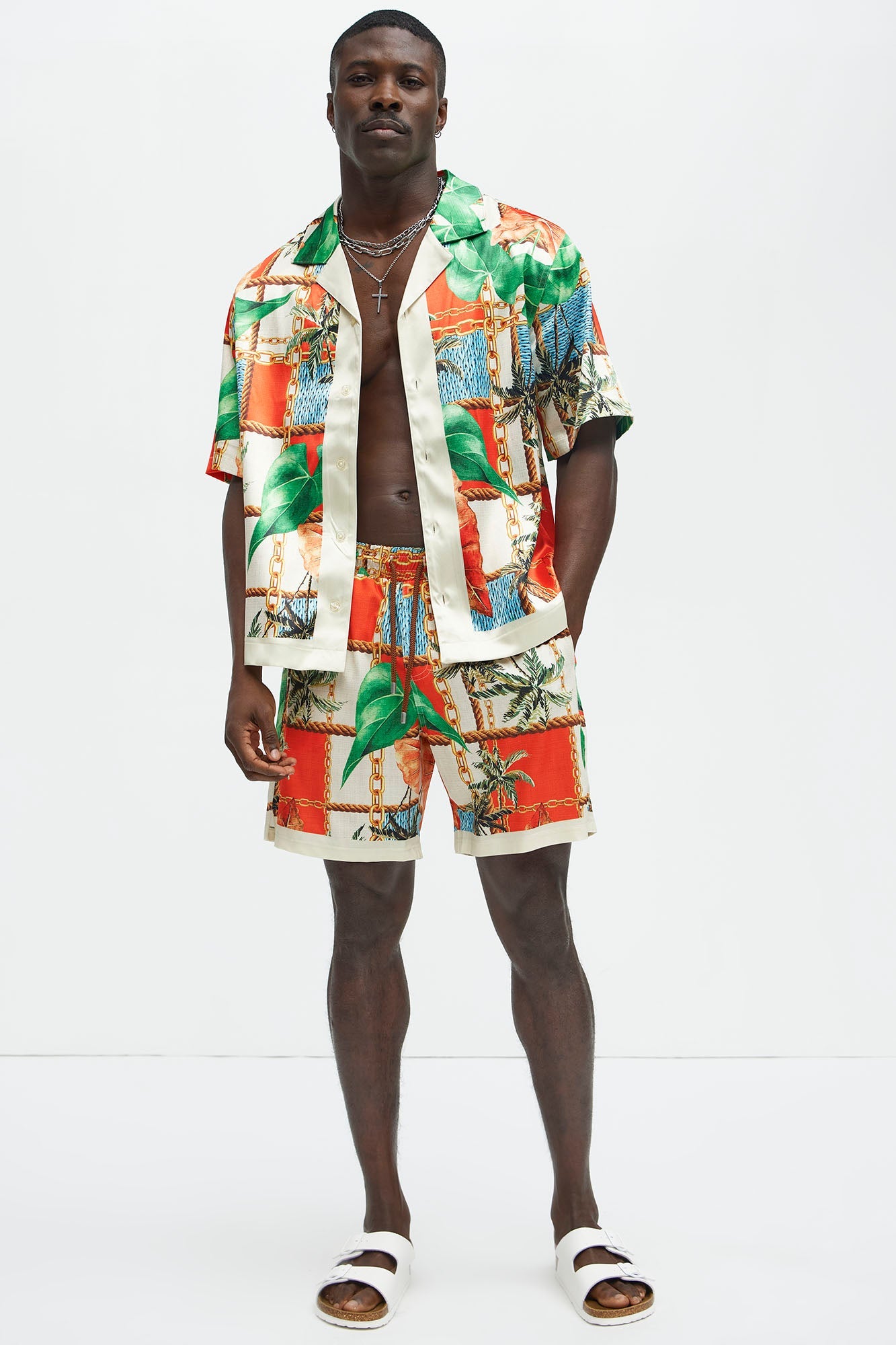 Summer Away Printed Cuban Collar Shirt - Multi Color Fashion Nova