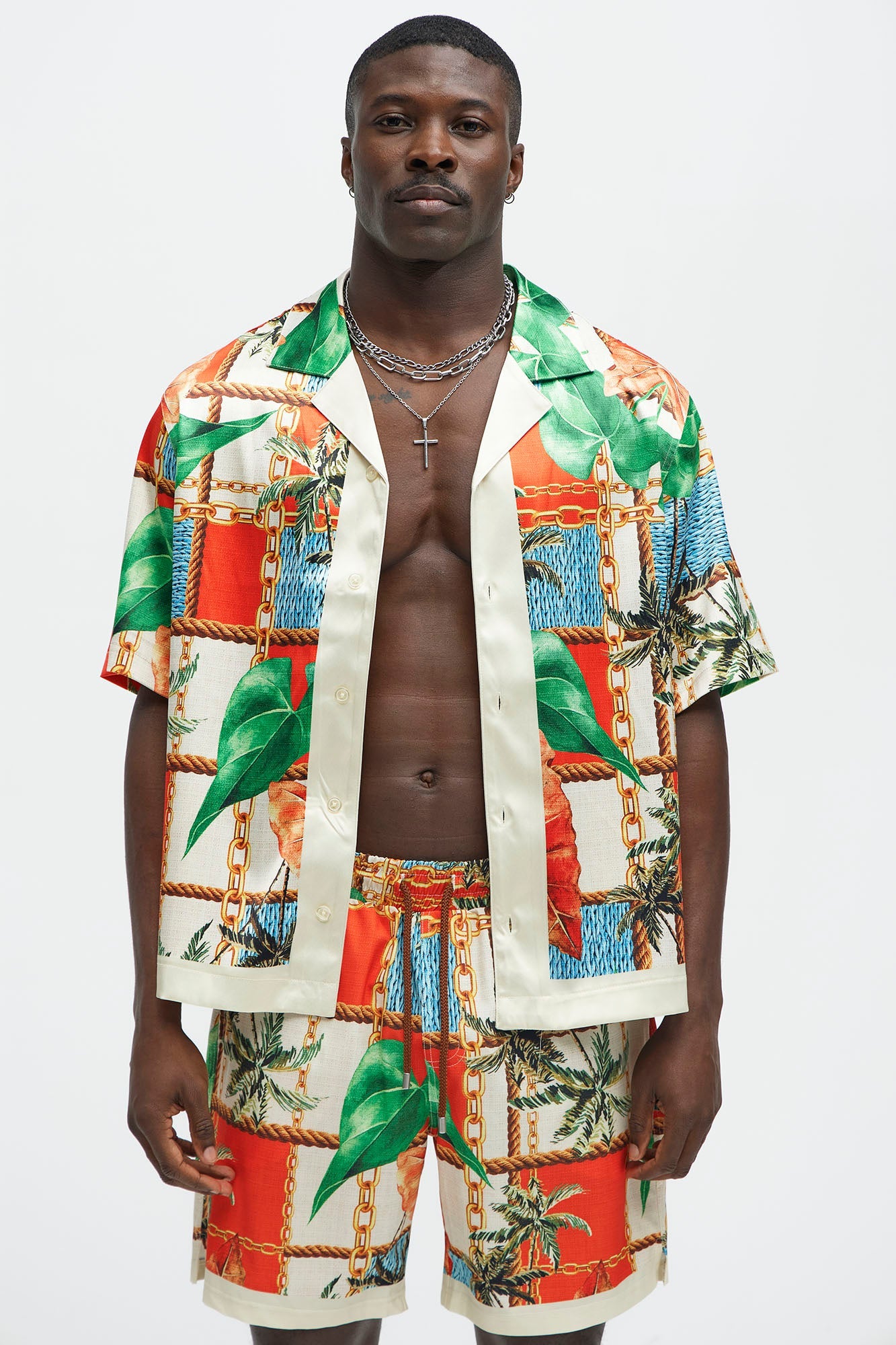 Summer Away Printed Cuban Collar Shirt - Multi Color Fashion Nova