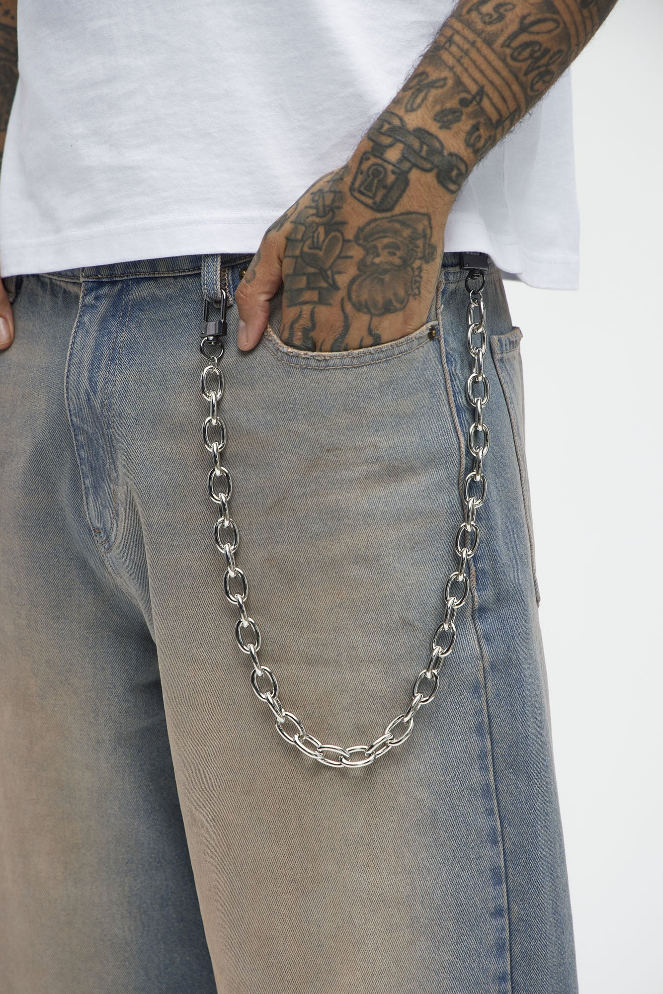 Fleet Pant Chain - Silver Fashion Nova