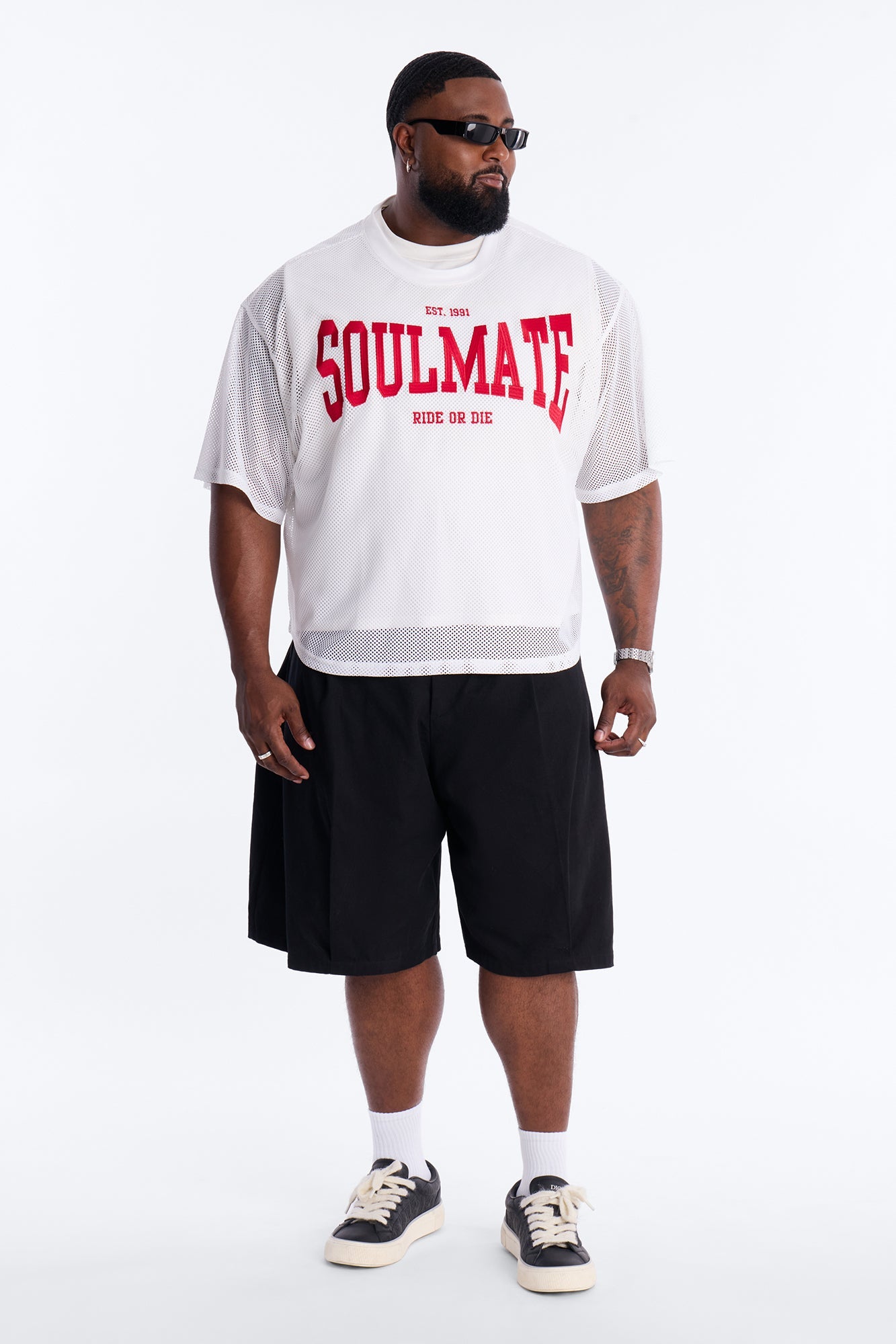 Soulmate Open Hole Mesh Top - White Fashion Nova