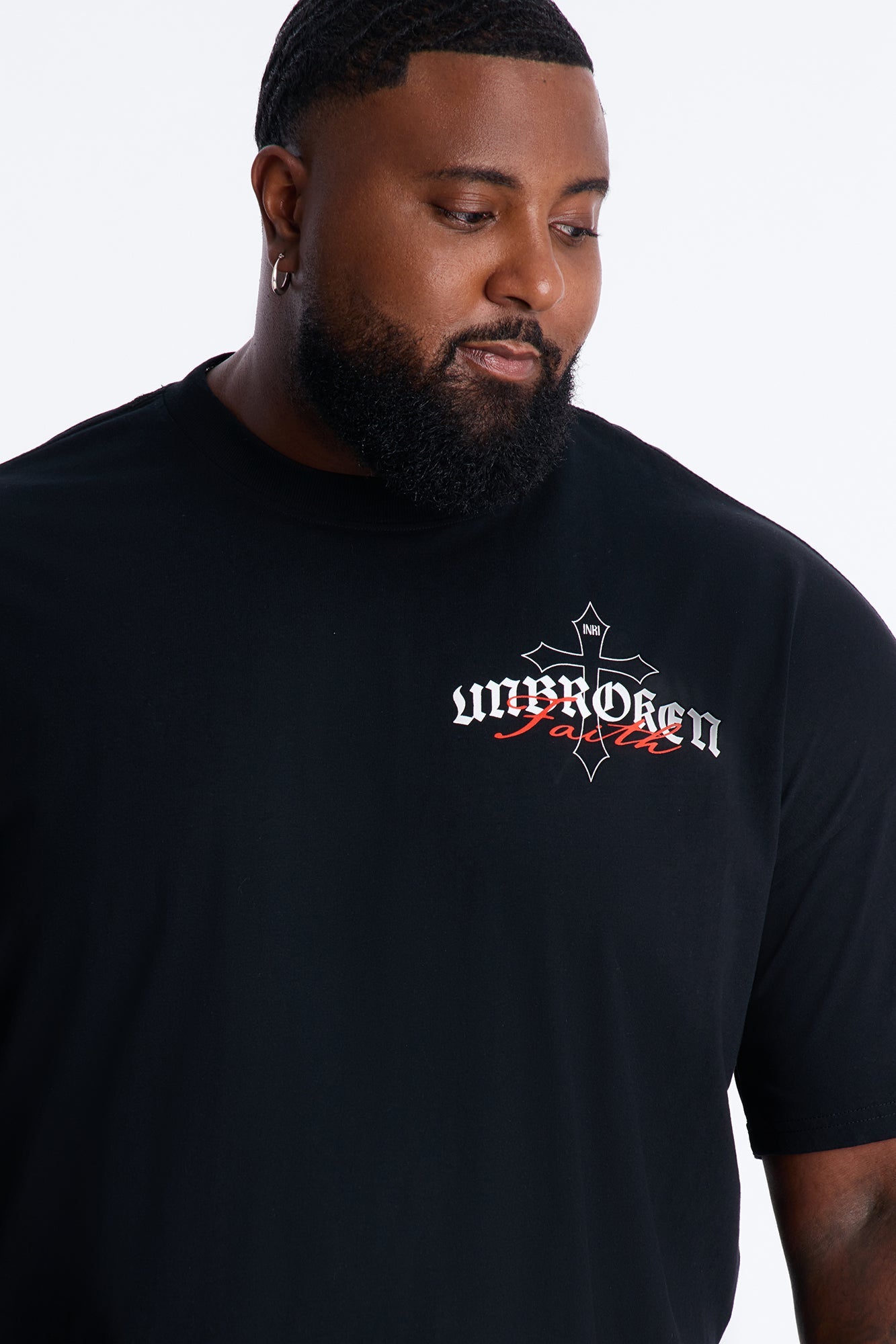 Unbroken Faith Heavy Weight Boxy Short Sleeve Tee - Black Fashion Nova