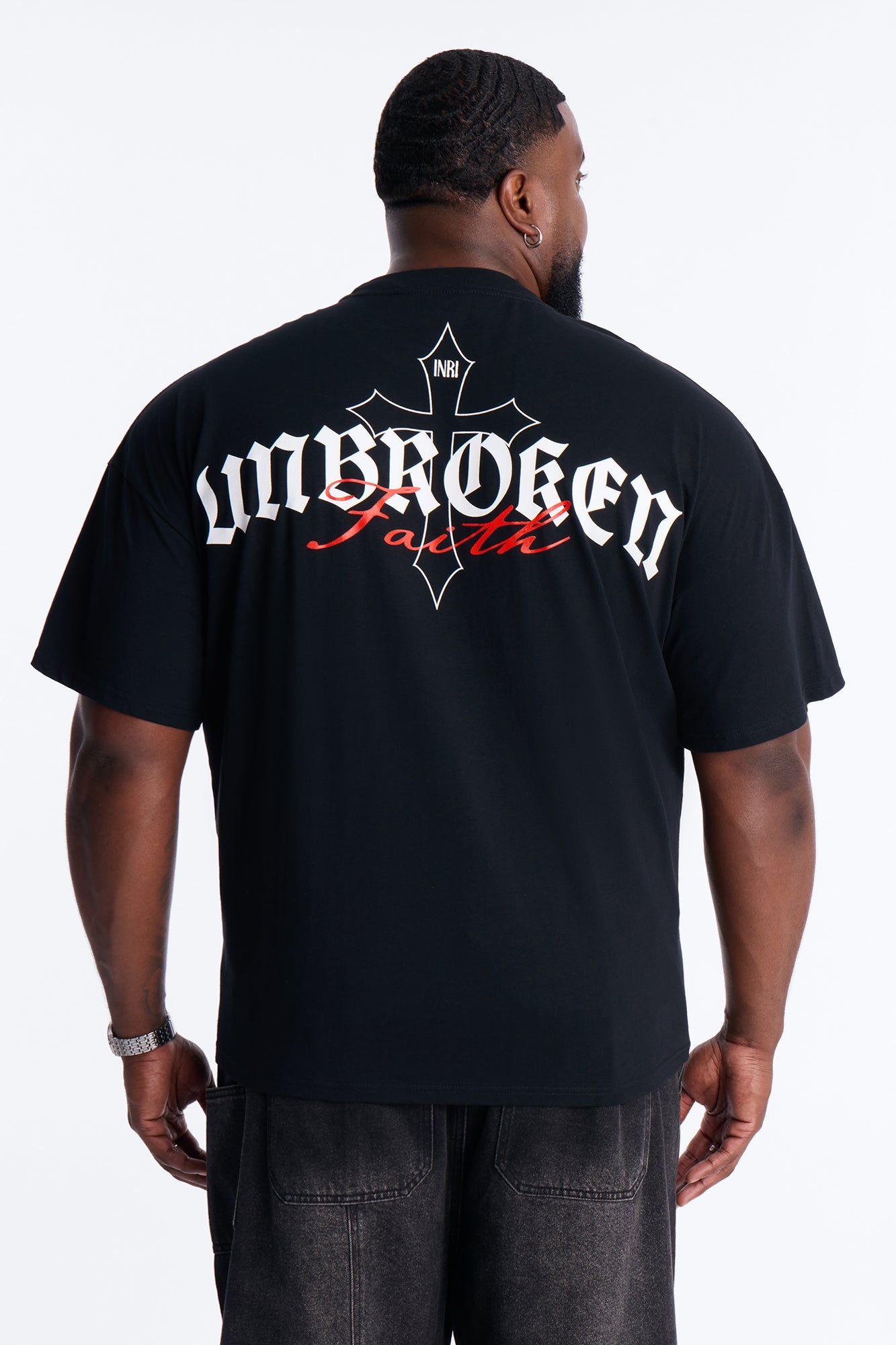 Unbroken Faith Heavy Weight Boxy Short Sleeve Tee - Black Fashion Nova