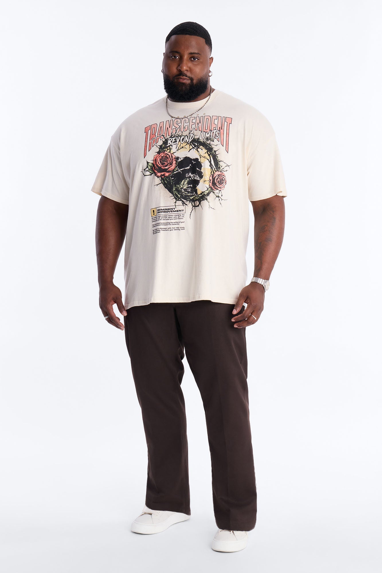 Transcendent Beyond Limits Oversized Short Sleeve Tee - Natural Fashion Nova