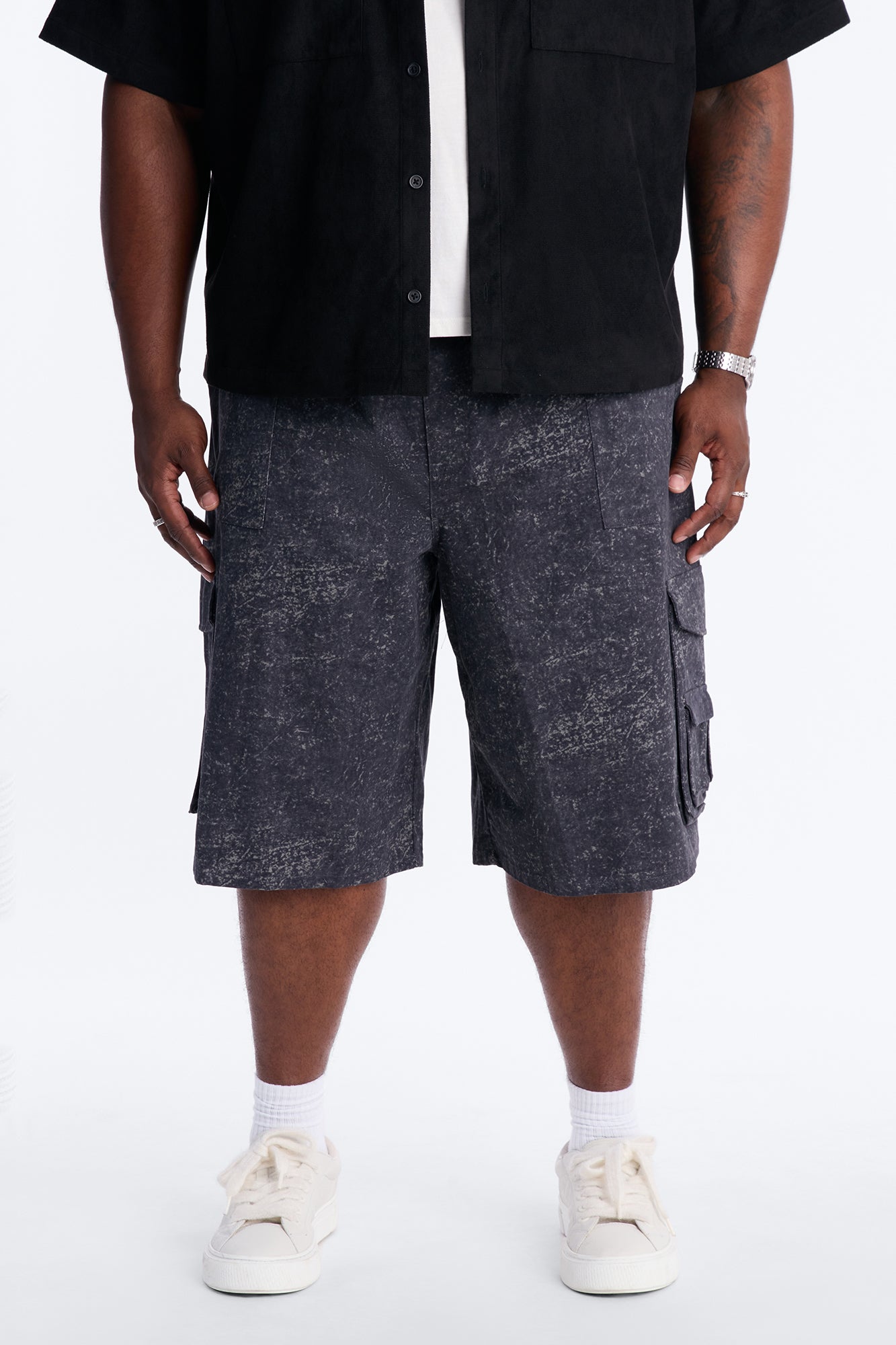 Baggy Mental State Cargo Short - Charcoal Fashion Nova