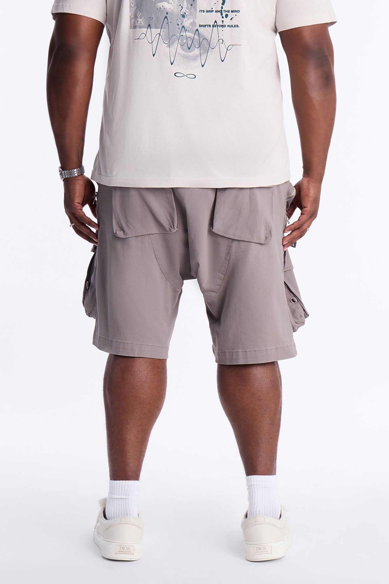 Oversized Maxed Out Utility Pocket Short - Grey Fashion Nova