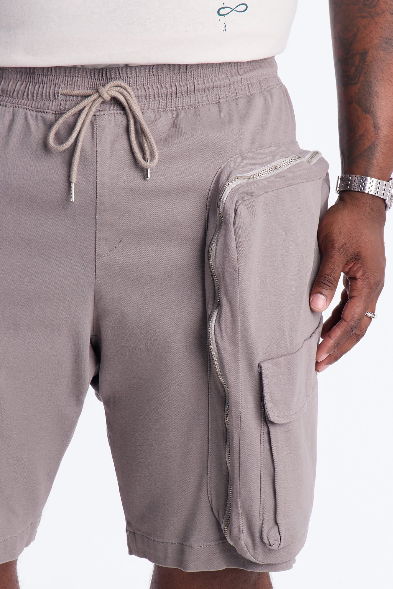 Oversized Maxed Out Utility Pocket Short - Grey Fashion Nova