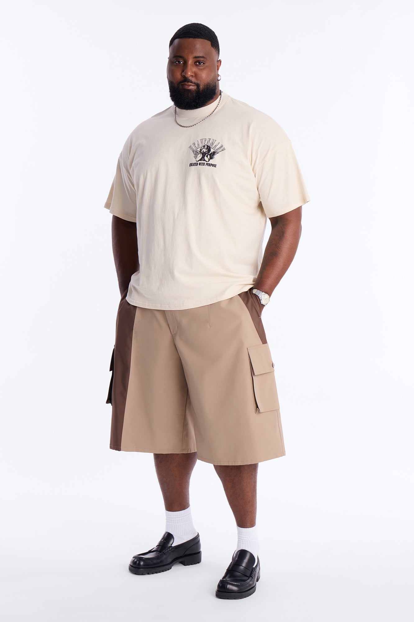 Heaven Made Heavy Weight Boxy Short Sleeve Tee - Off White Fashion Nova