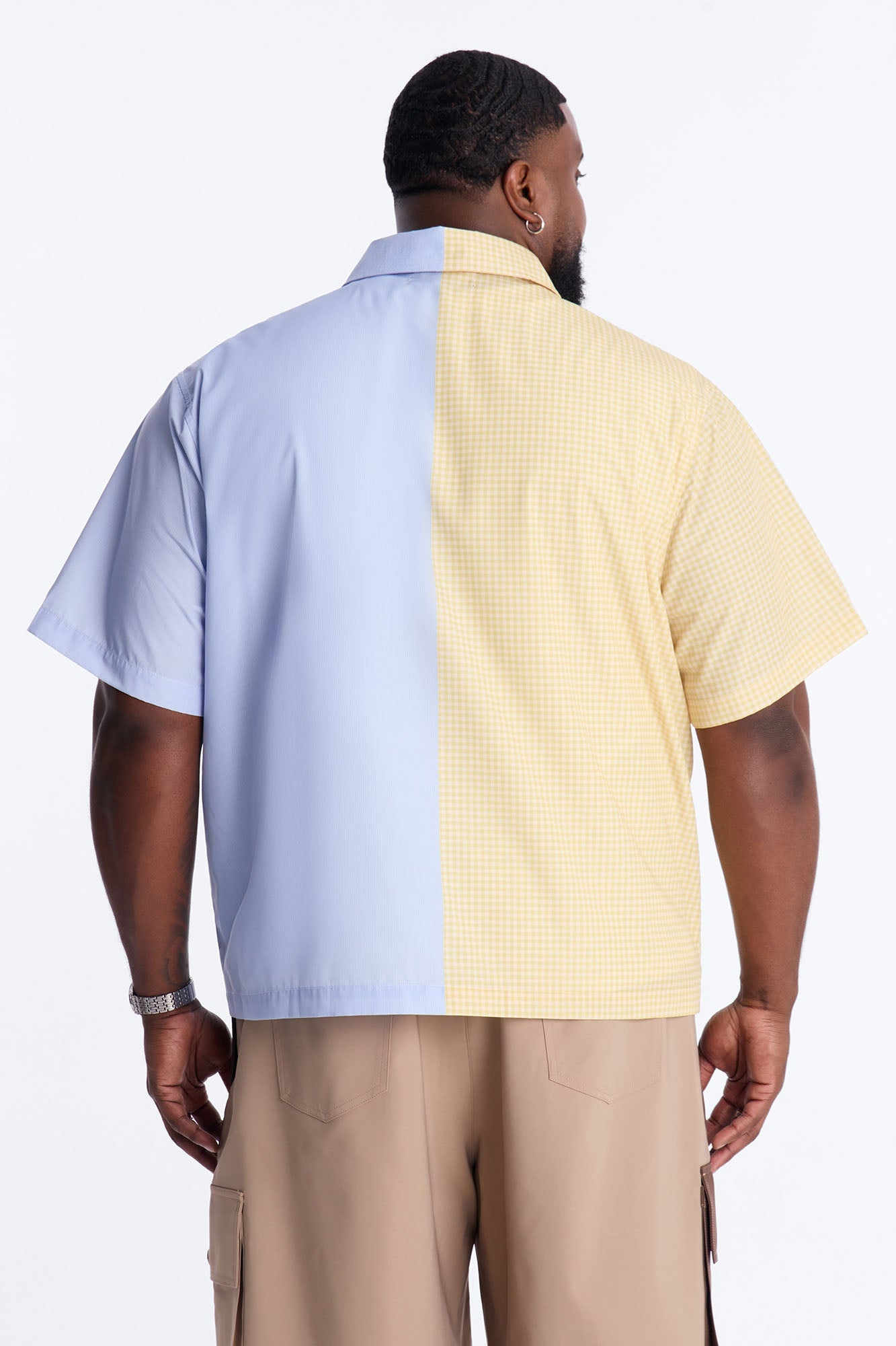 Relaxed Split Button Up Shirt - Yellow Fashion Nova