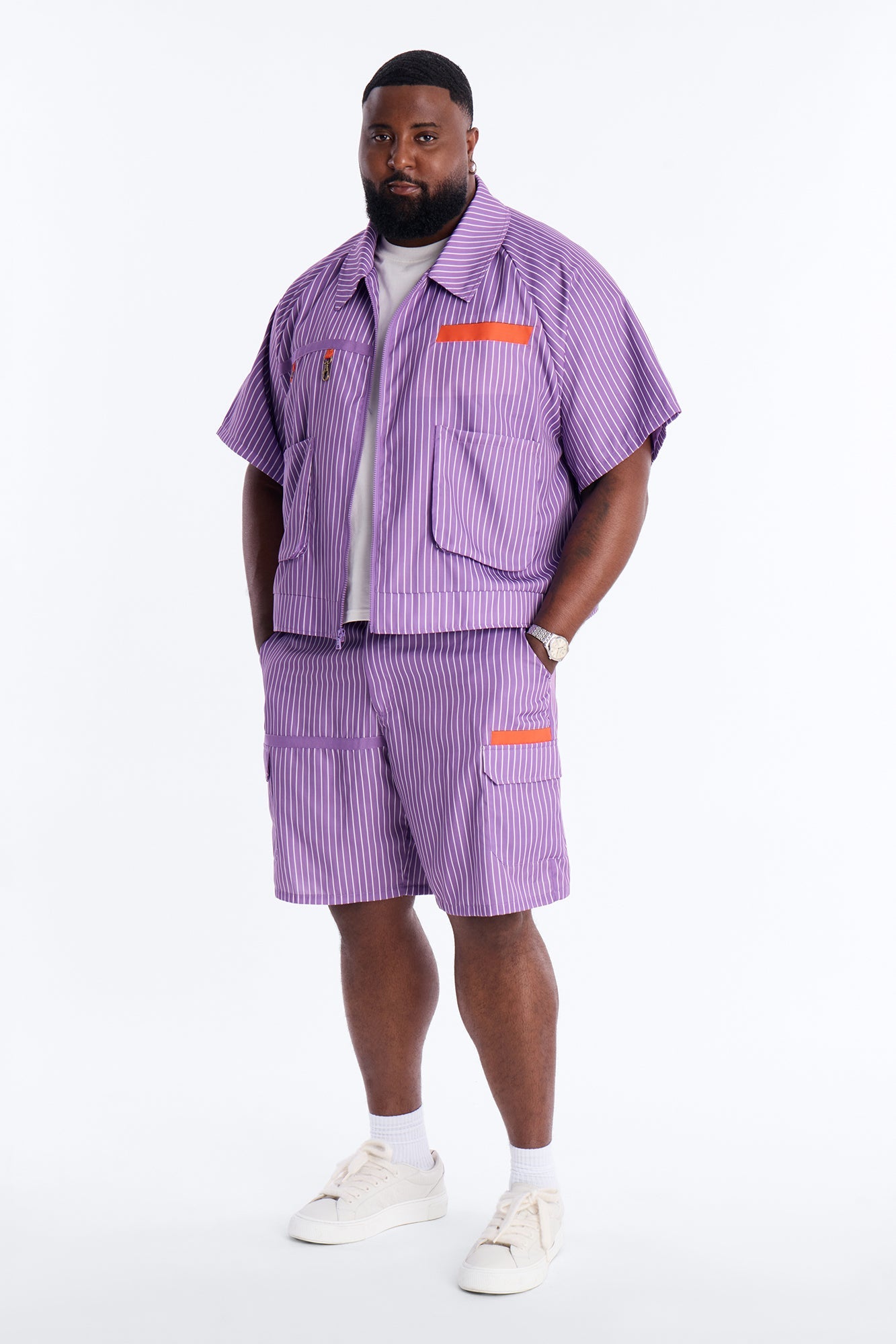 Relaxed Desert Dunes Cargo Short - Purple Fashion Nova