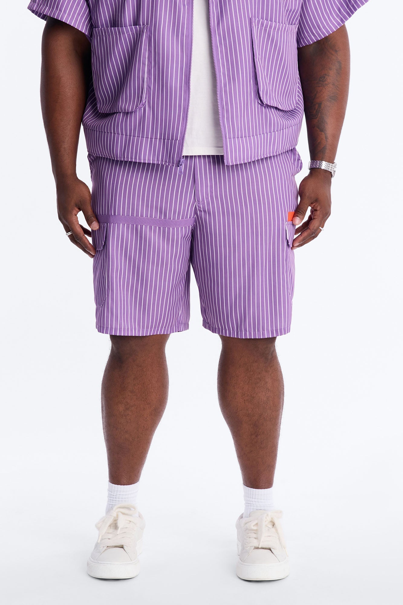 Relaxed Desert Dunes Cargo Short - Purple Fashion Nova
