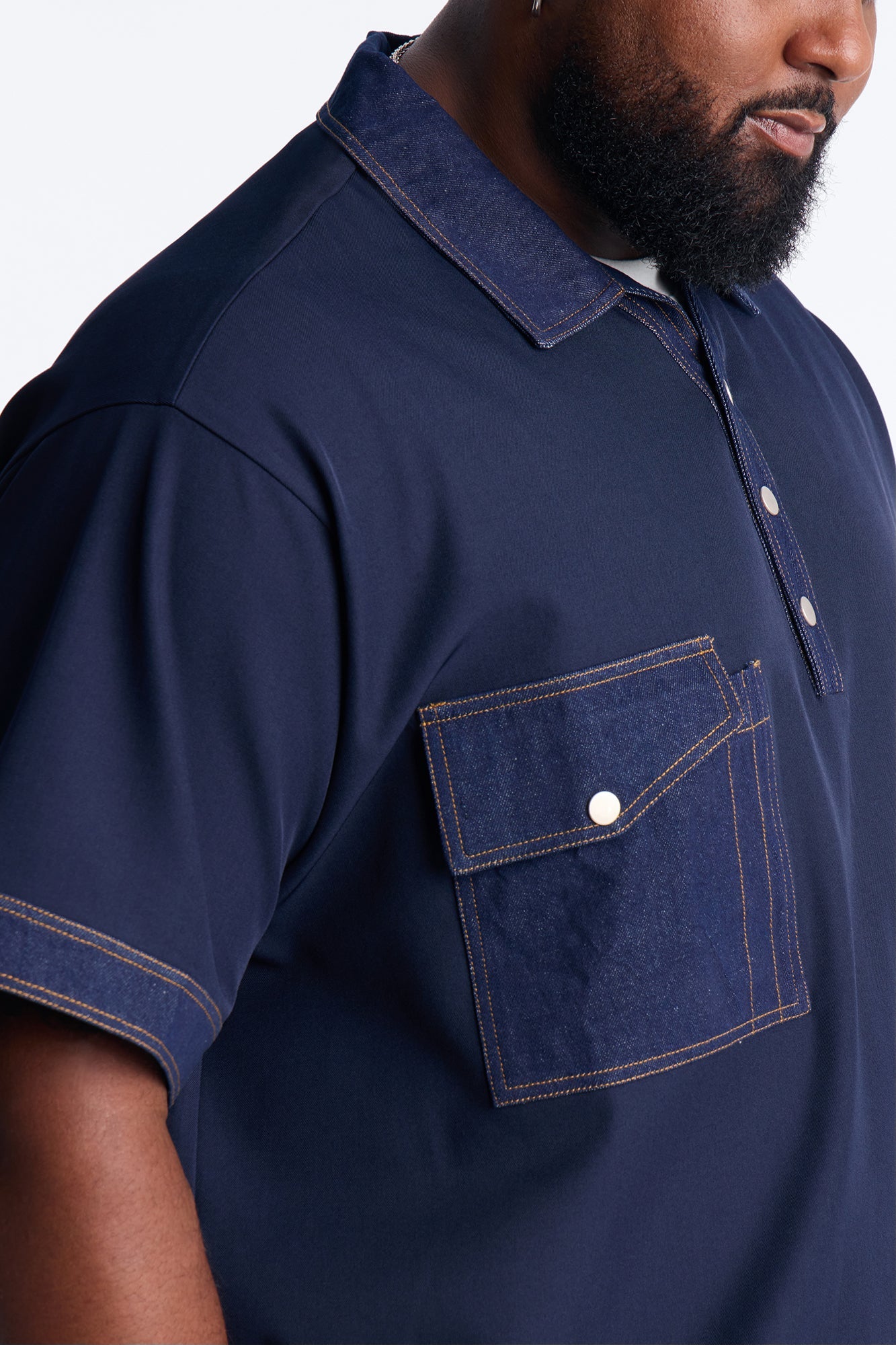 Blueprint Utility Polo - Indigo Fashion Nova