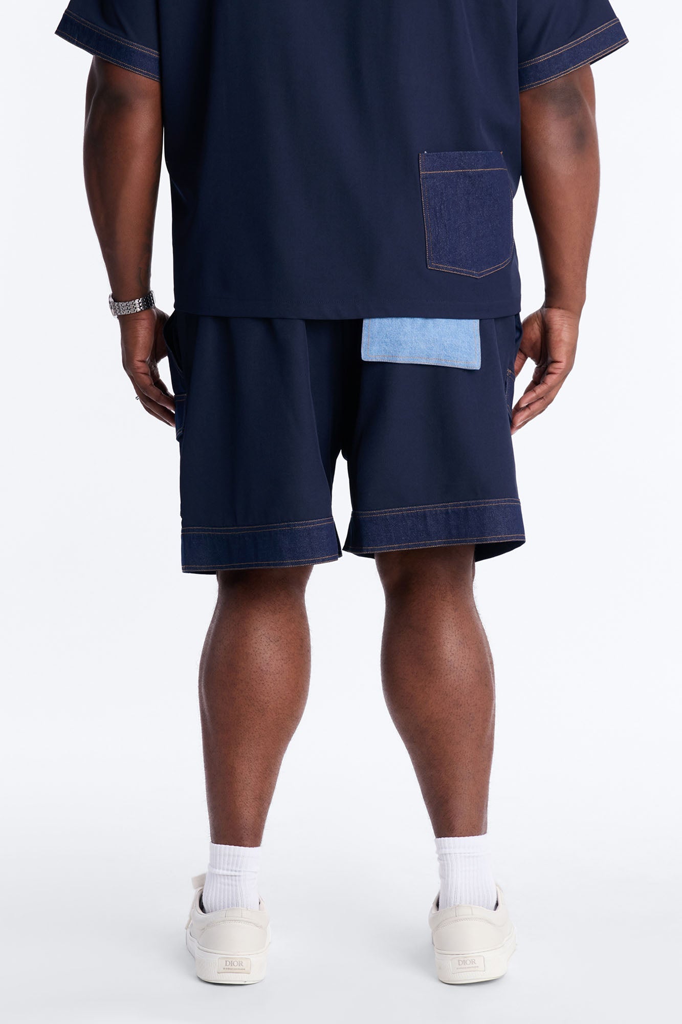 Relaxed Blueprint Cargo Short - Indigo Fashion Nova